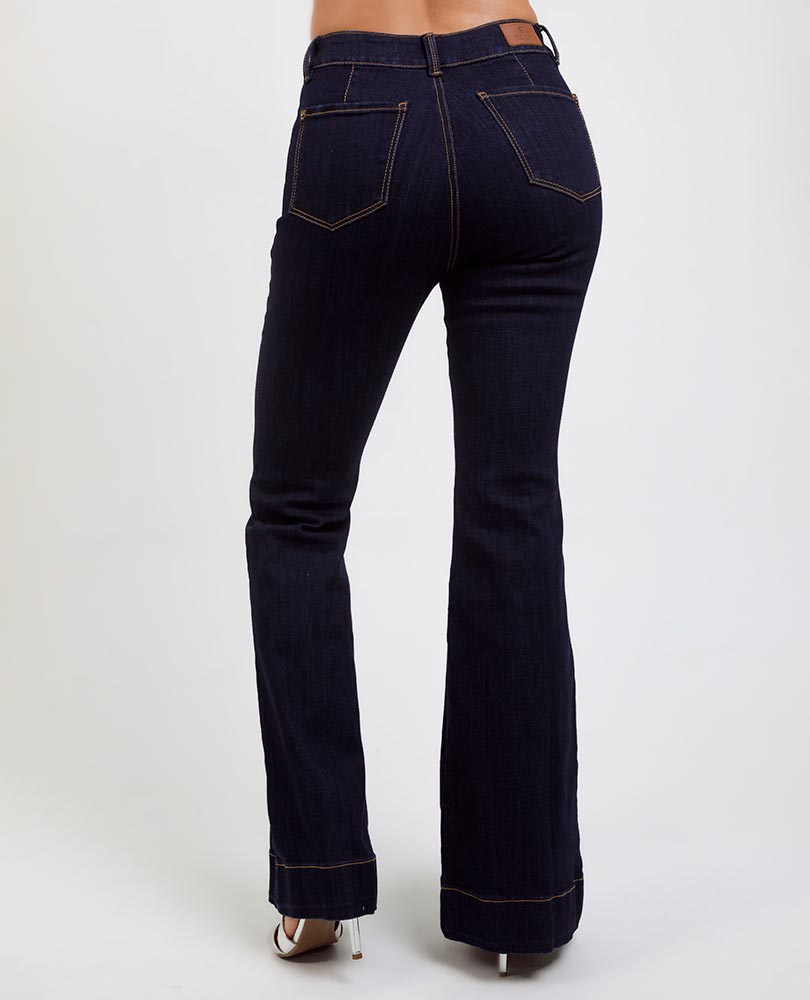 JEAN FLARE PARA MUJER TONO OSCURO Adrissa