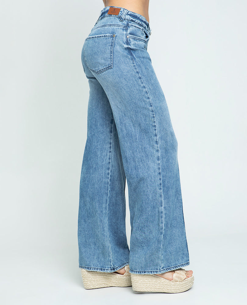 JEAN WIDE LEG PARA MUJER CON VENAS Adrissa