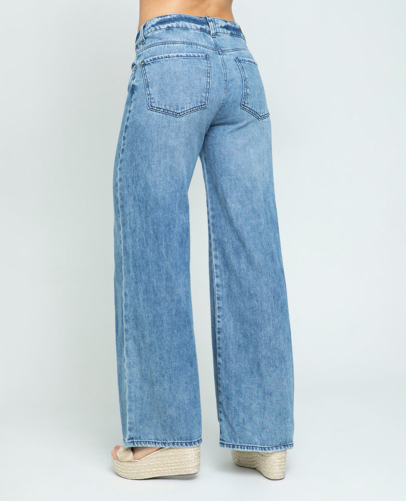 JEAN WIDE LEG PARA MUJER CON VENAS Adrissa