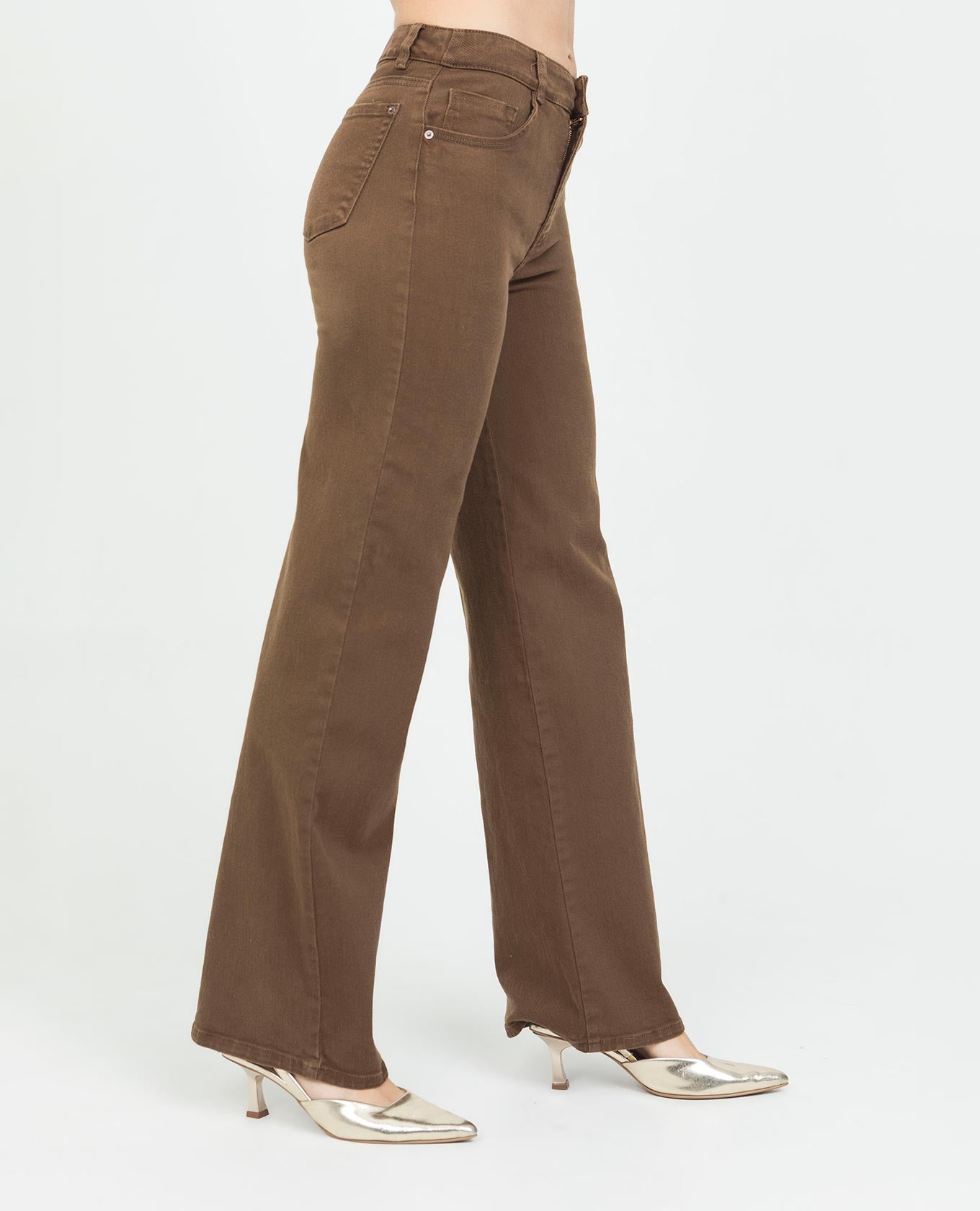 PANTALÓN PALAZZO PARA MUJER PRETINA DELGADA CINCO BOLSILLOS Adrissa | Ropa para mujer Jeans