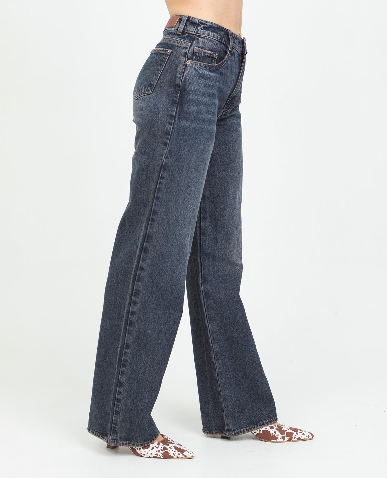 JEAN WIDE LEG PARA MUJER CON DIRTY PRETINA DELGADA CON CINCO BOLSILLOS Adrissa