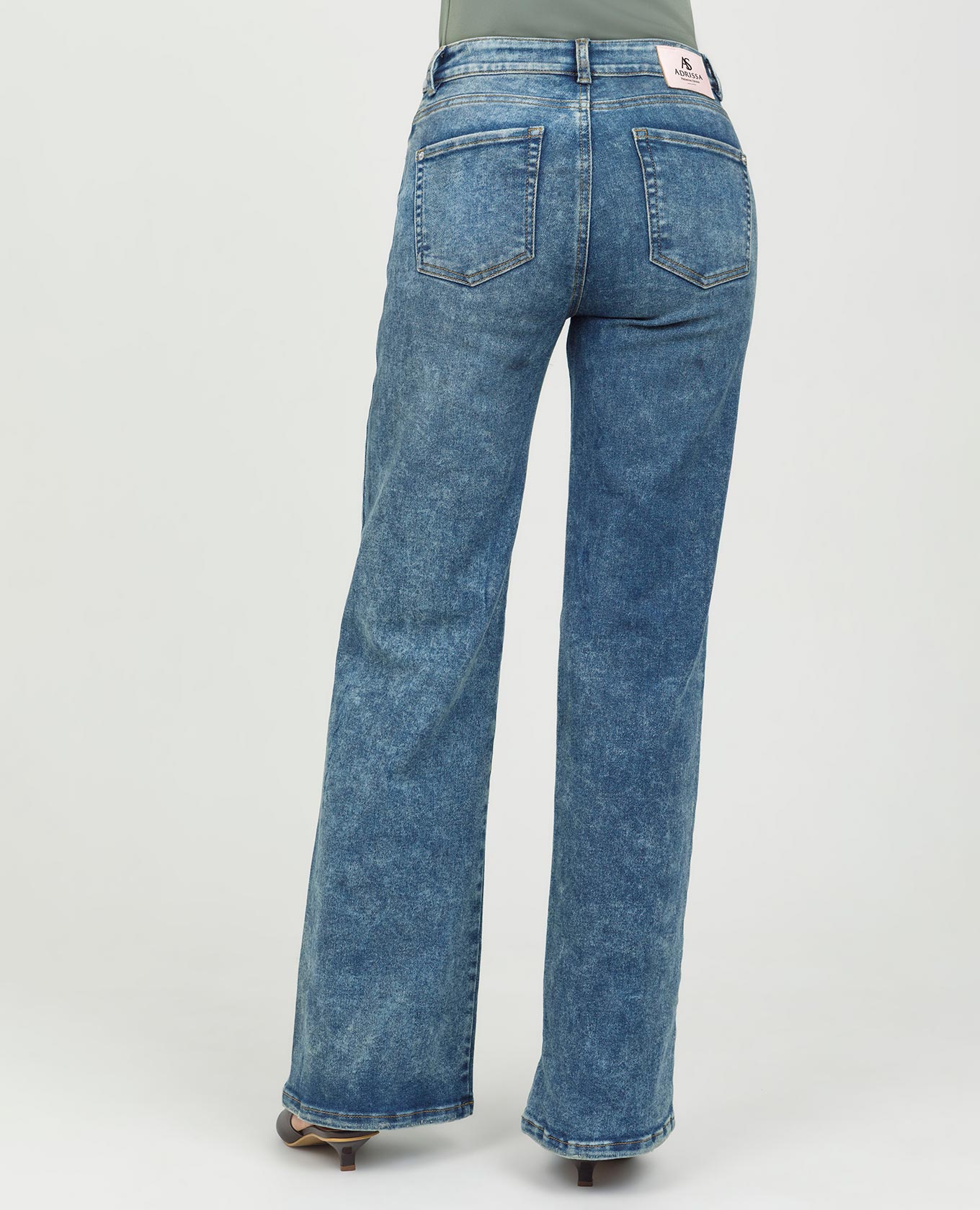 JEAN WIDE LEG PARA MUJER CON PROCESO CINCO BOLSILLOS Adrissa | Ropa para mujer Jeans