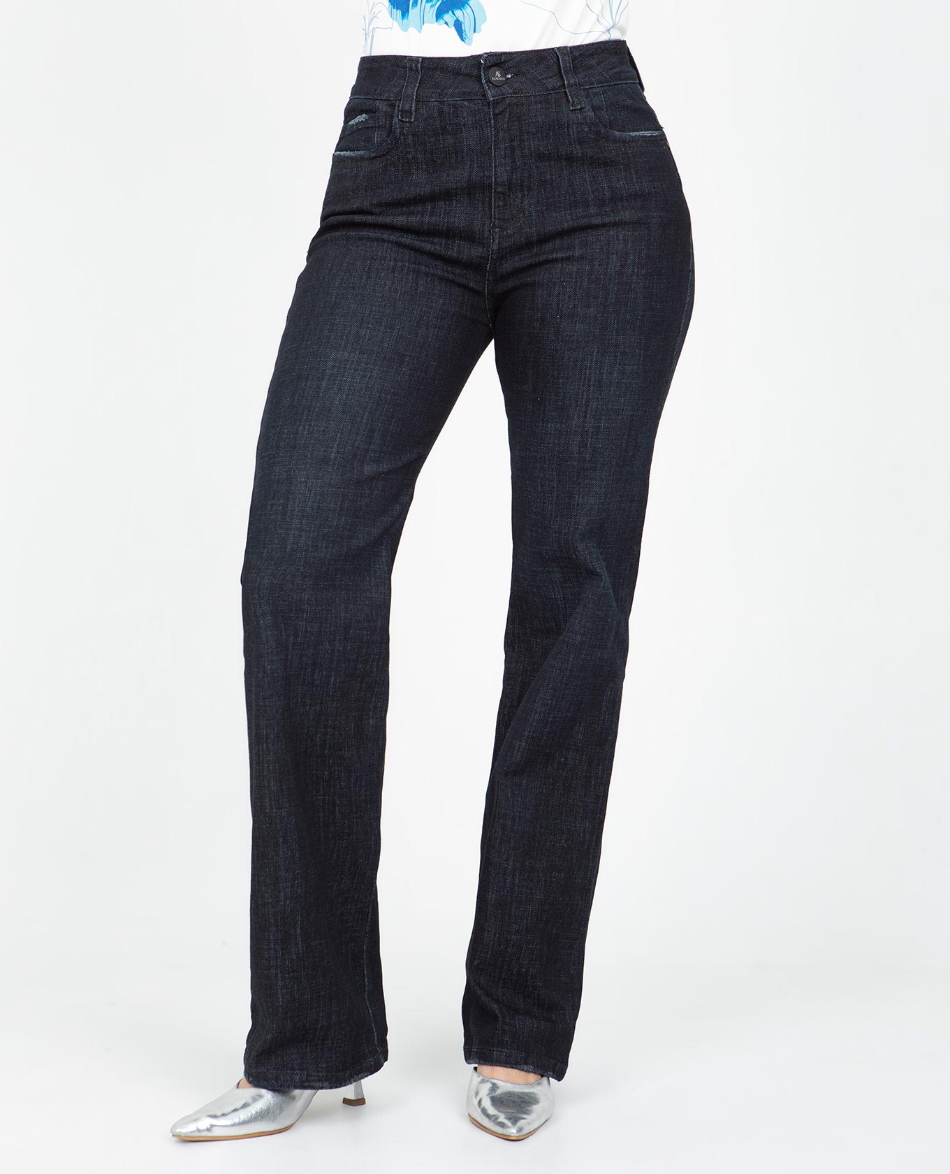 JEAN REGULAR PARA MUJER TONO OSCURO CINCO BOLSILLOS COSTURAS TONO A TONO Adrissa | Ropa para mujer Jeans
