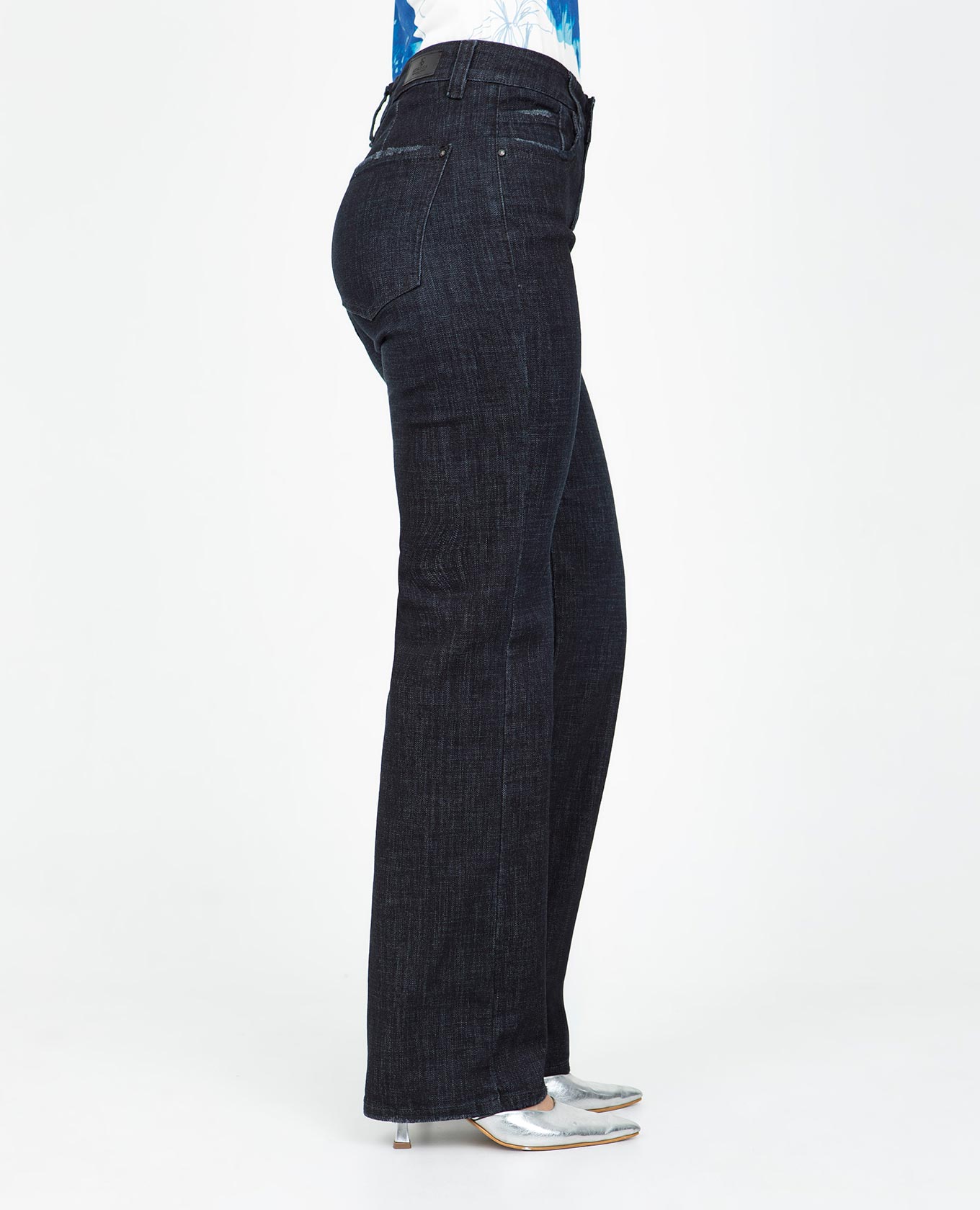 JEAN REGULAR PARA MUJER TONO OSCURO CINCO BOLSILLOS COSTURAS TONO A TONO Adrissa | Ropa para mujer Jeans