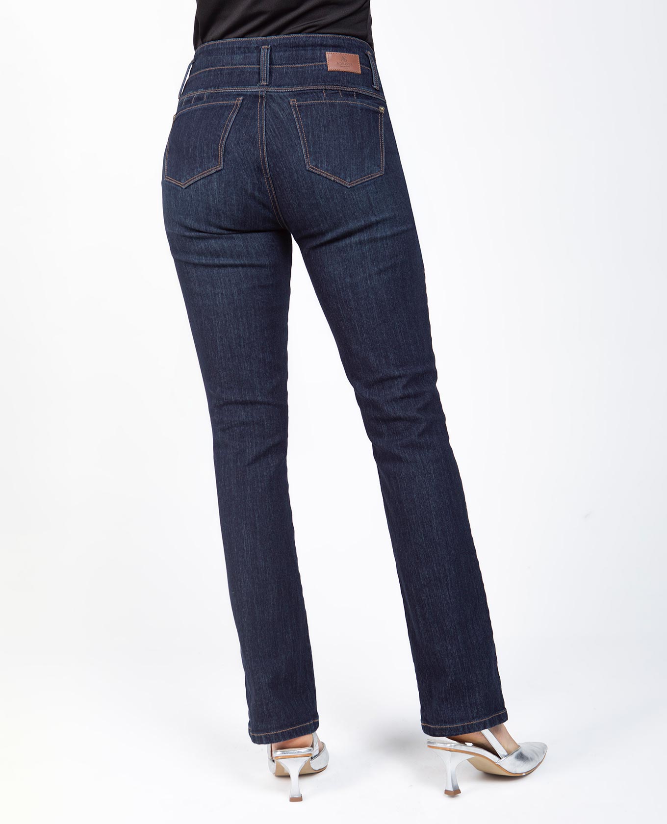 JEAN CONTROL DE ABDOMEN PARA MUJER SILUETA REGULAR TONO OSCURO Adrissa | Ropa para mujer Jeans