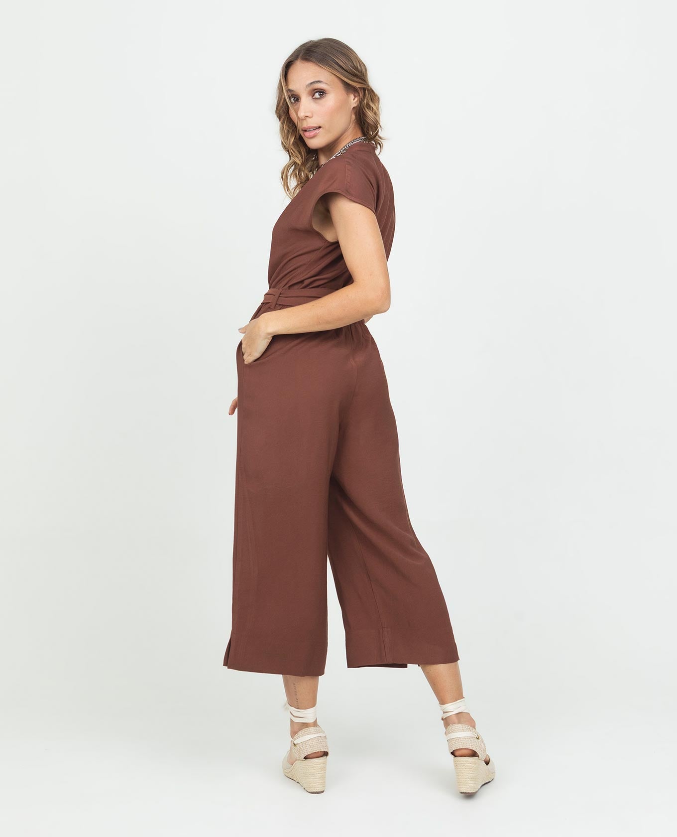 ENTERIZO CORTO PARA MUJER CUELLO NERU MANGA RODADA CON ELASTICO EN CINTURA Adrissa