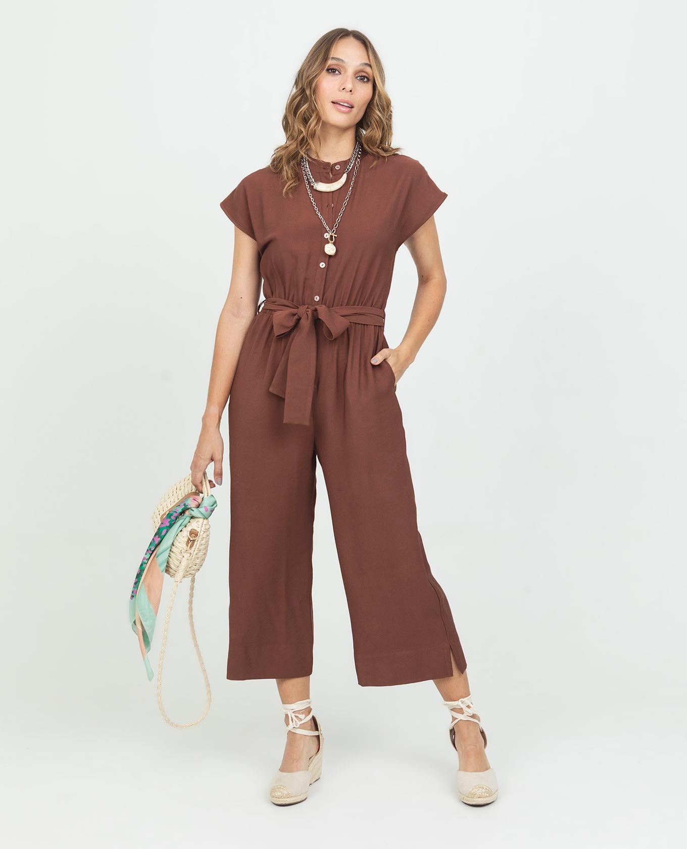 ENTERIZO CORTO PARA MUJER CUELLO NERU MANGA RODADA CON ELASTICO EN CINTURA Adrissa