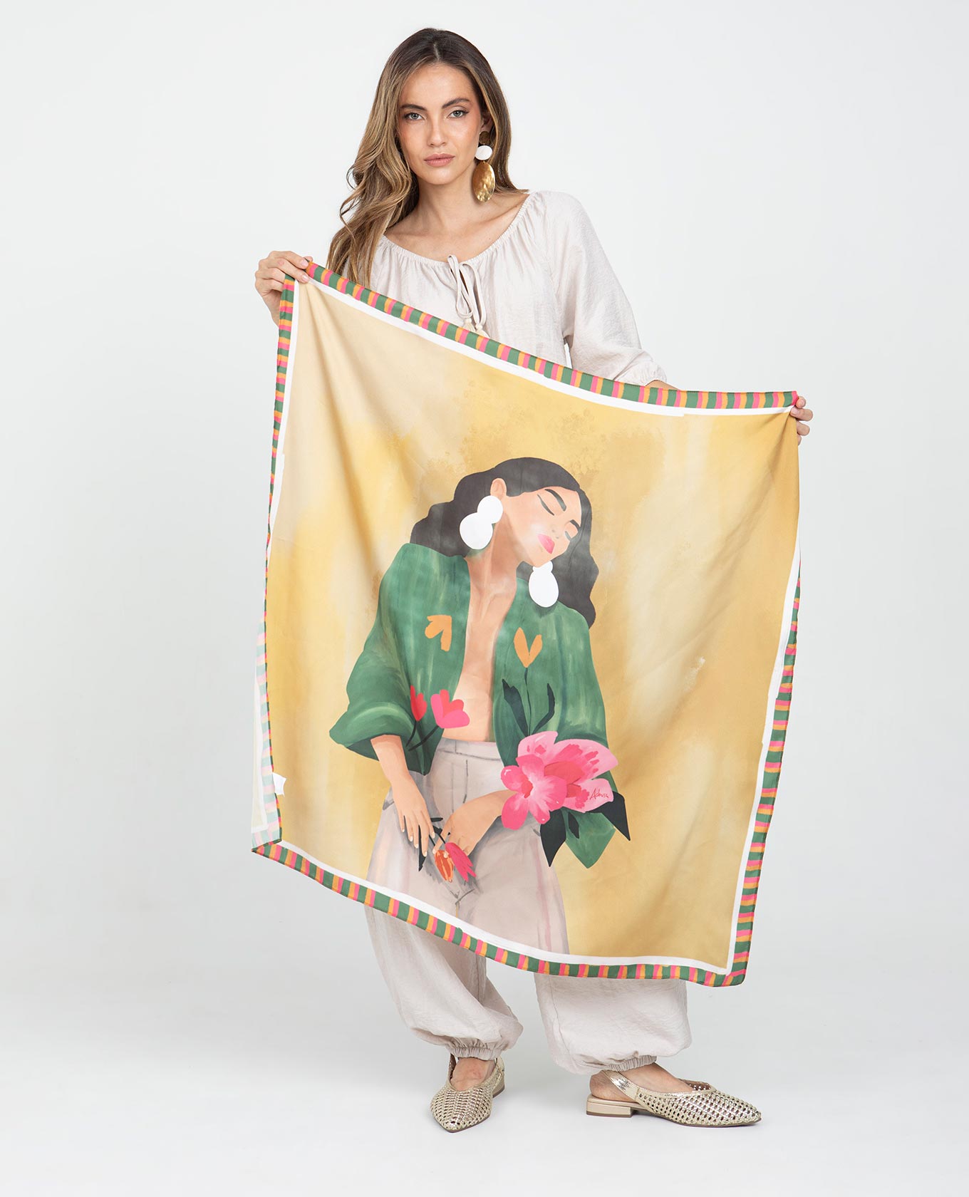PAÑUELO MULATA 90cms X 90cms | ESTAMPACIÓN EXCLUSIVA ADRISSA Adrissa | Ropa para mujer
