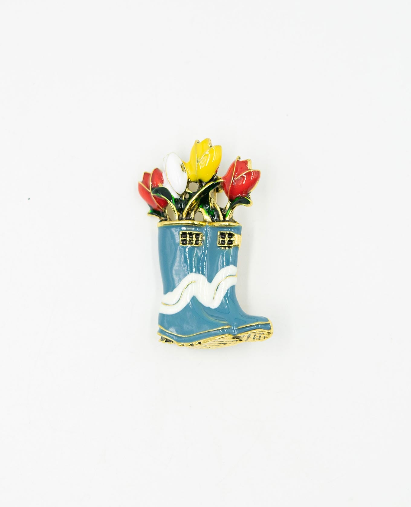 PRENDEDOR BOTAS Y FLORES U AZUL CLARO Adrissa | Ropa para mujer