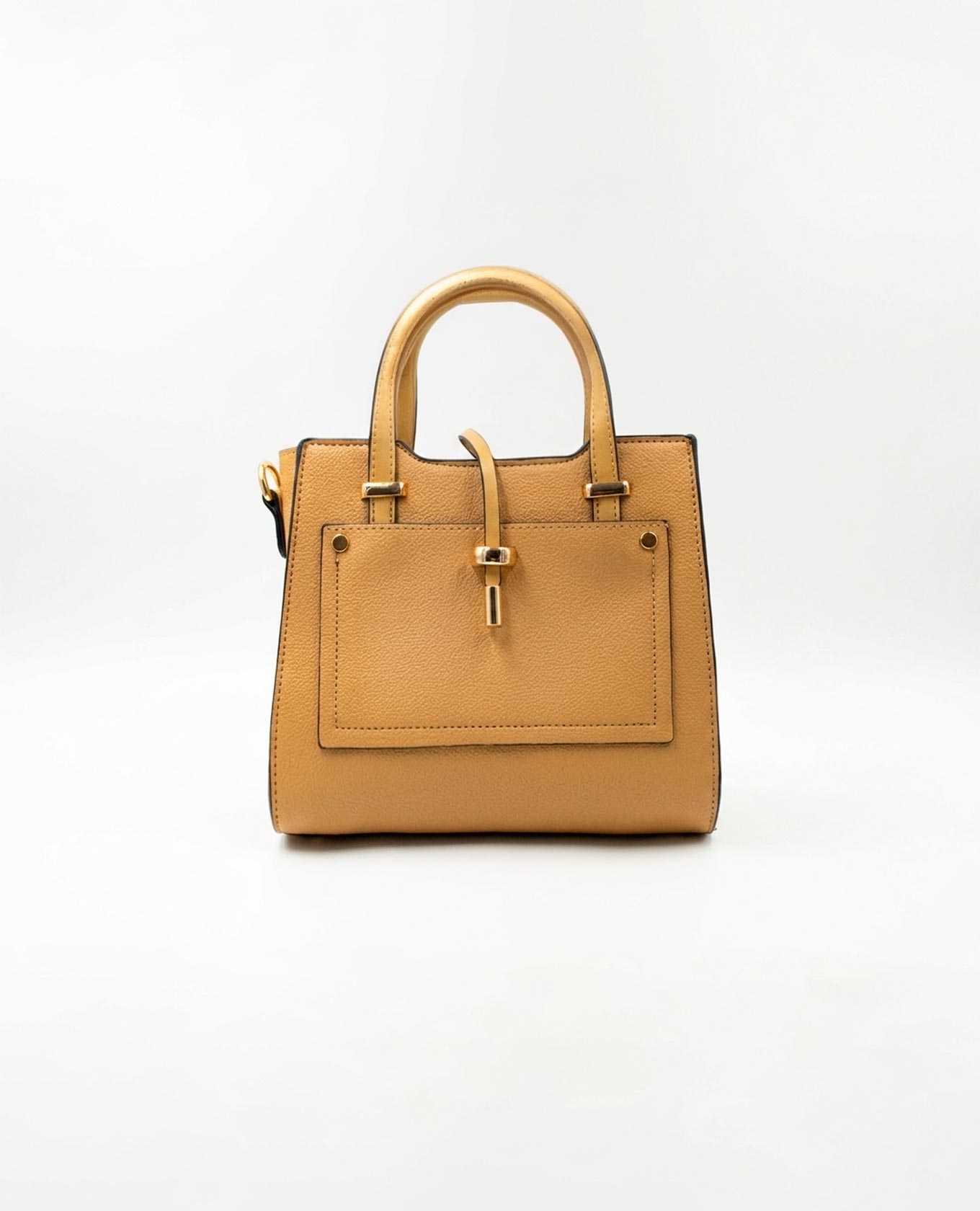 MINI TOTE ESTRUCTURADO MANOS LIBRES U MOSTAZA Adrissa | Ropa para mujer