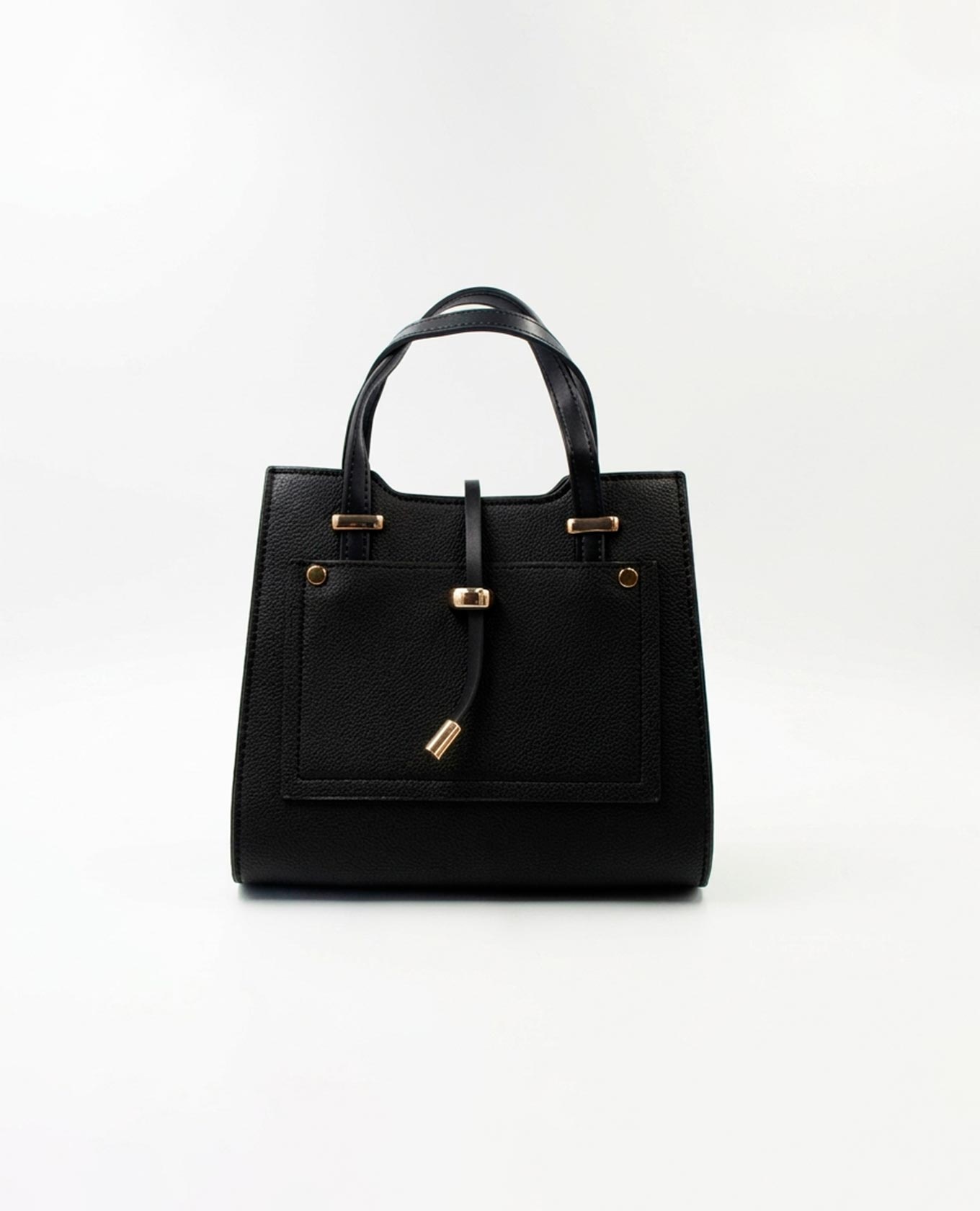 MINI TOTE ESTRUCTURADO MANOS LIBRES U NEGRO Adrissa | Ropa para mujer