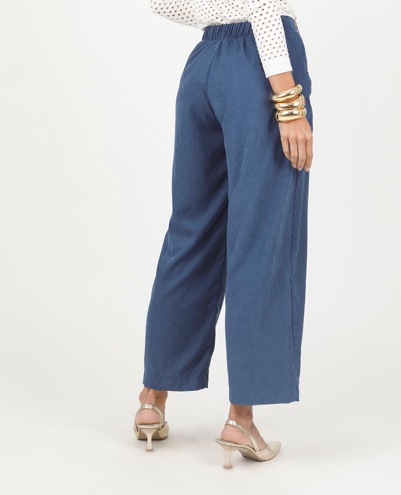 PANTALÓN PARA MUJER CON ELÁSTICO BOLSILLOS DE PARCHE Adrissa | Ropa para mujer Pantalones