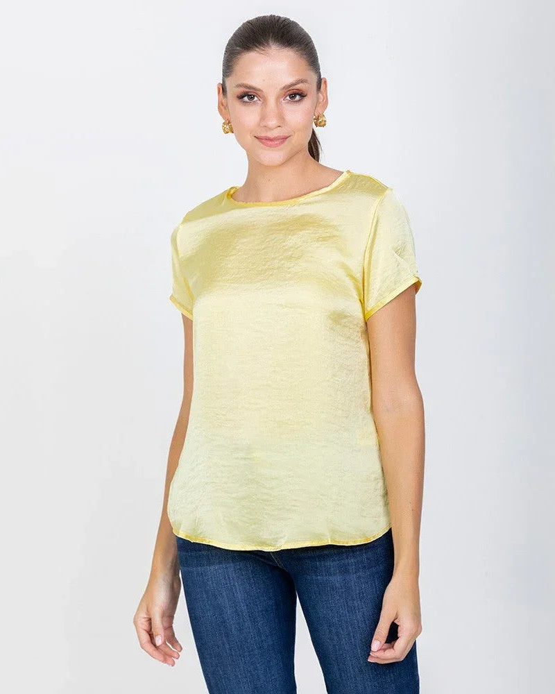 BLUSA ADRISSA BÁSICA JULIANA PARA MUJER AMARILLO Adrissa
