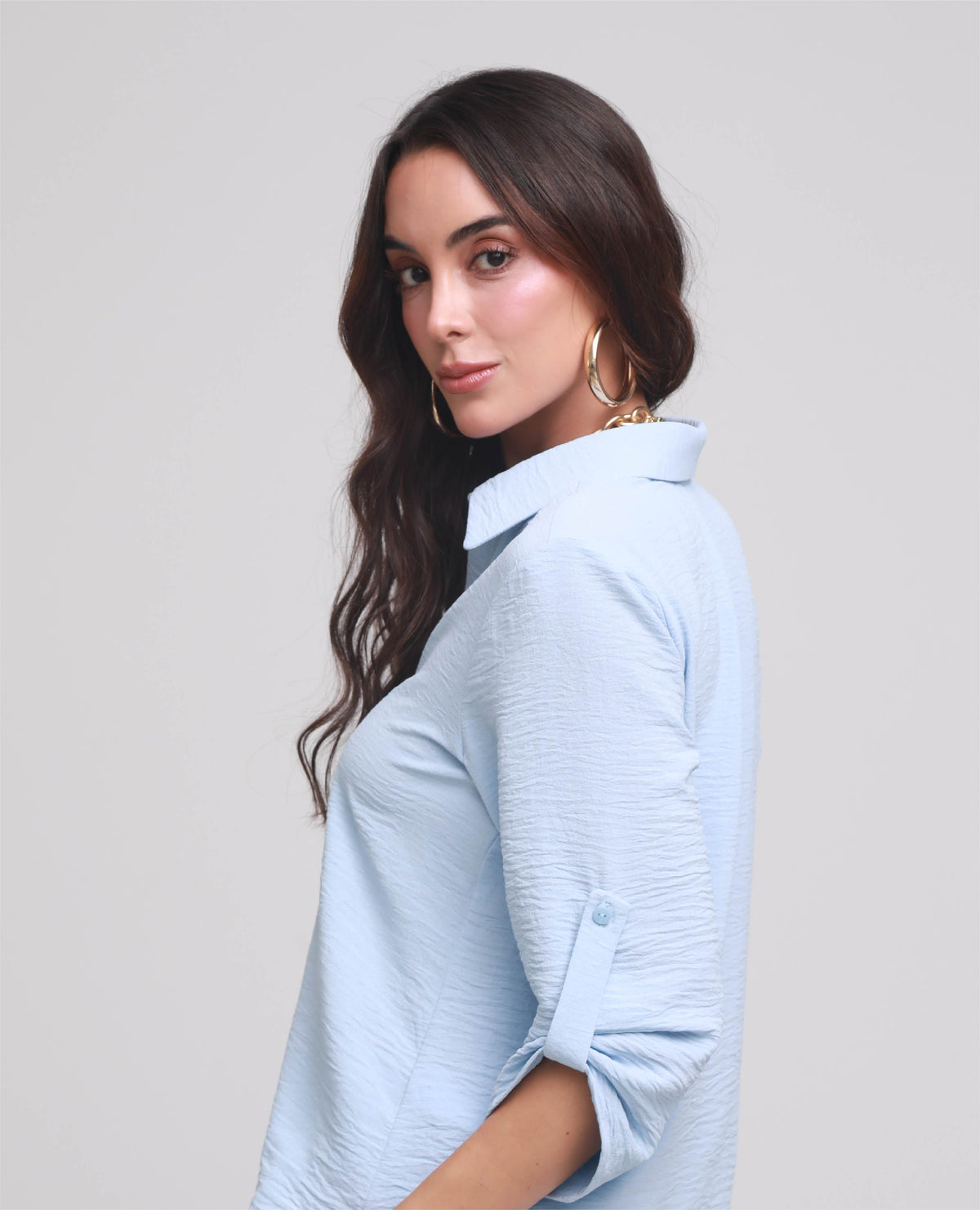 CAMISA BASICA DAKOTA PARA MUJER CON CHARRETERA Adrissa Camisas