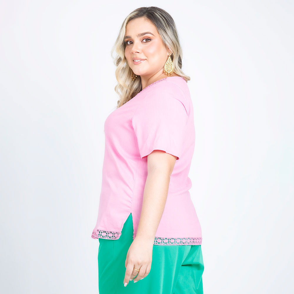 BLUSA TALLAS GRANDES MANGA CORTA Adrissa