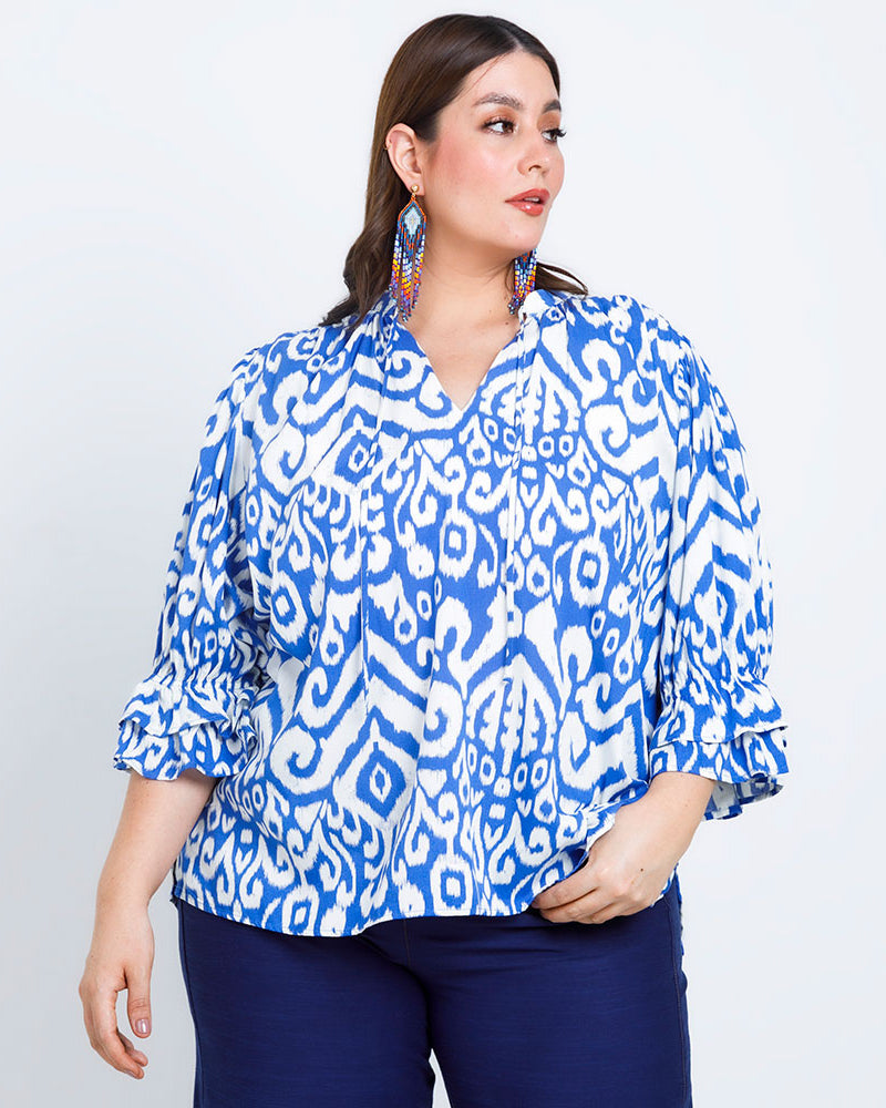 BLUSA TALLAS GRANDES MANGA 3/4 Adrissa