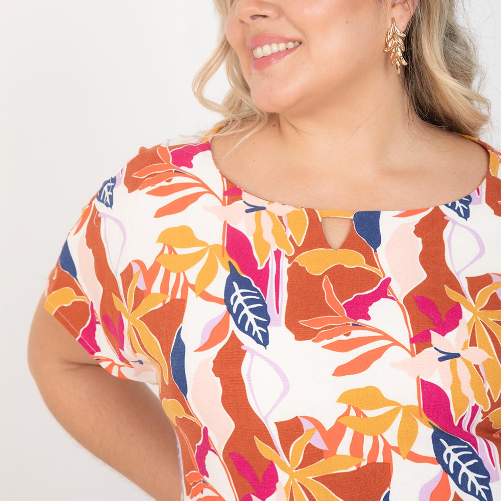 BLUSA ESTAMPADA TALLAS GRANDES Adrissa