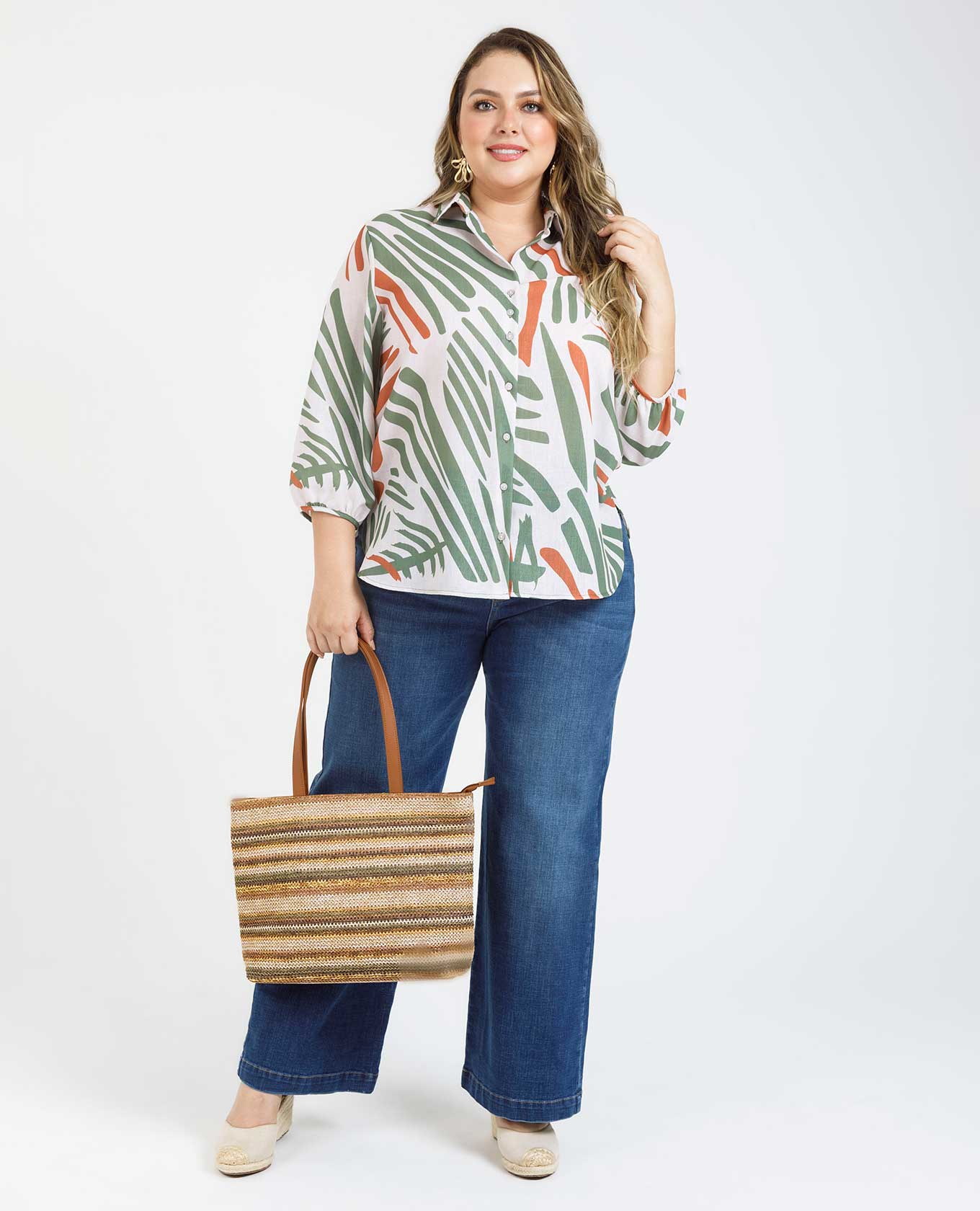 CAMISA ESTAMPADA TALLAS GRANDES Adrissa