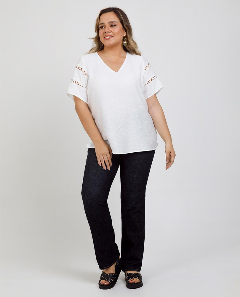 BLUSA ESCOTE V TALLAS GRANDES Adrissa