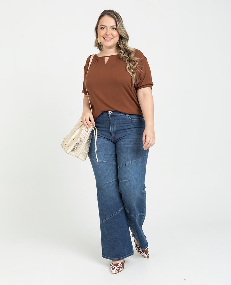 JEAN FLARE TALLAS GRANDES CON CORTES Adrissa