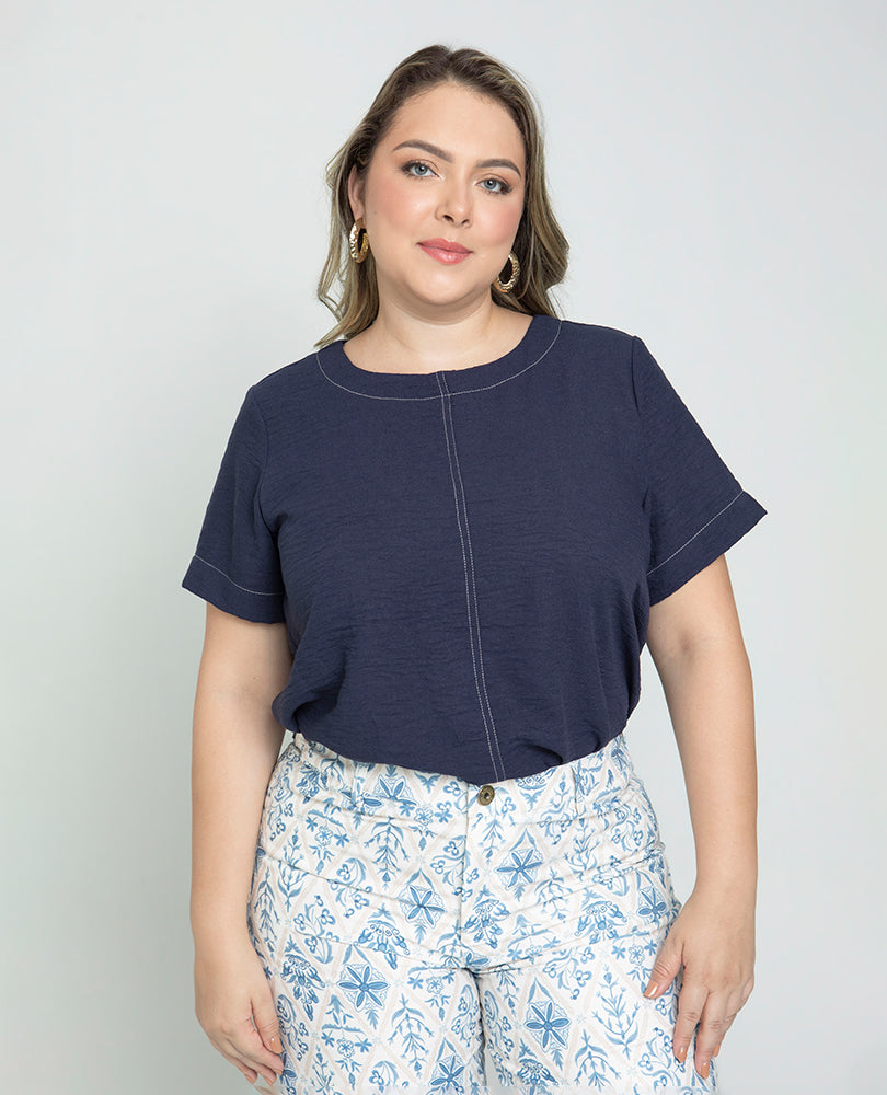 BLUSA MANGA CORTA TALLAS GRANDES Adrissa