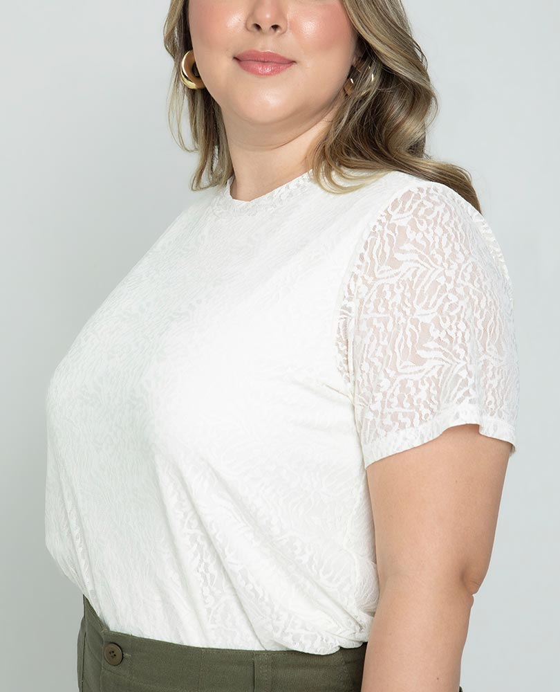 CAMISETA ENCAJE TALLAS GRANDES Adrissa