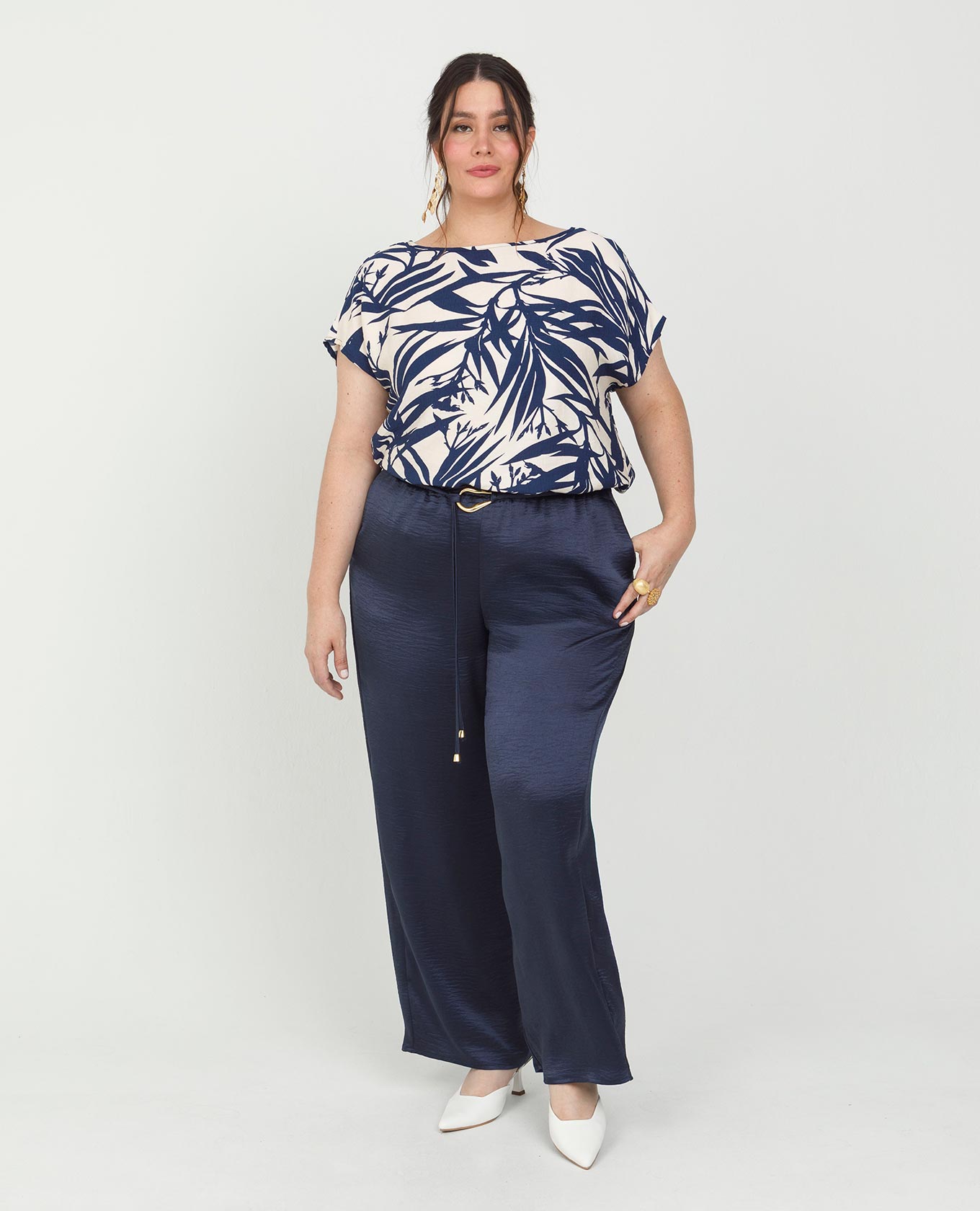 BLUSA MANGA CORTA PARA MUJER ESTAMPADO BICOLOR Adrissa | Ropa para mujer