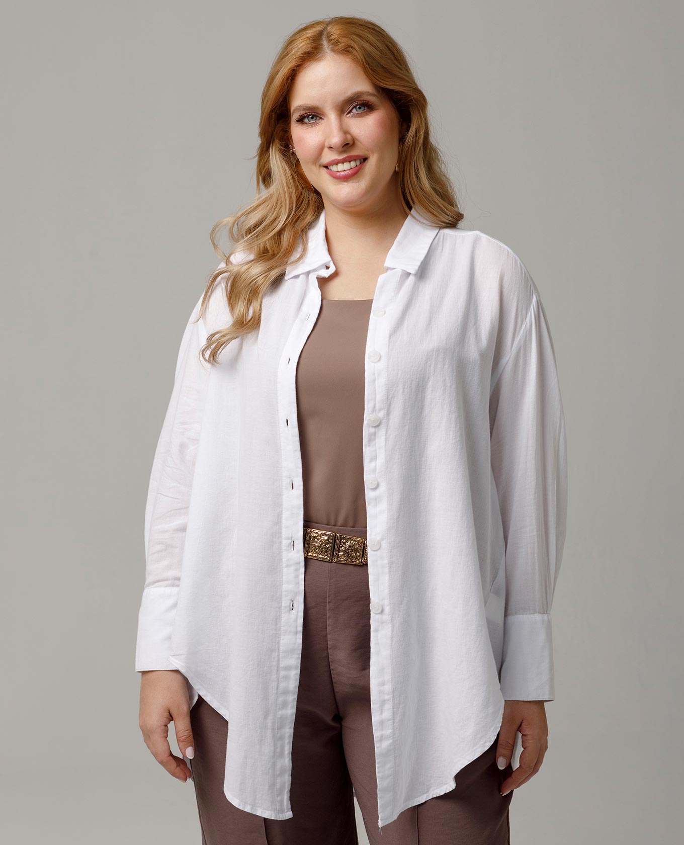 CAMISA OVERSIZE PARA MUJER MANGA LARGA EN ALGODÓN Adrissa | Ropa para mujer Camisas