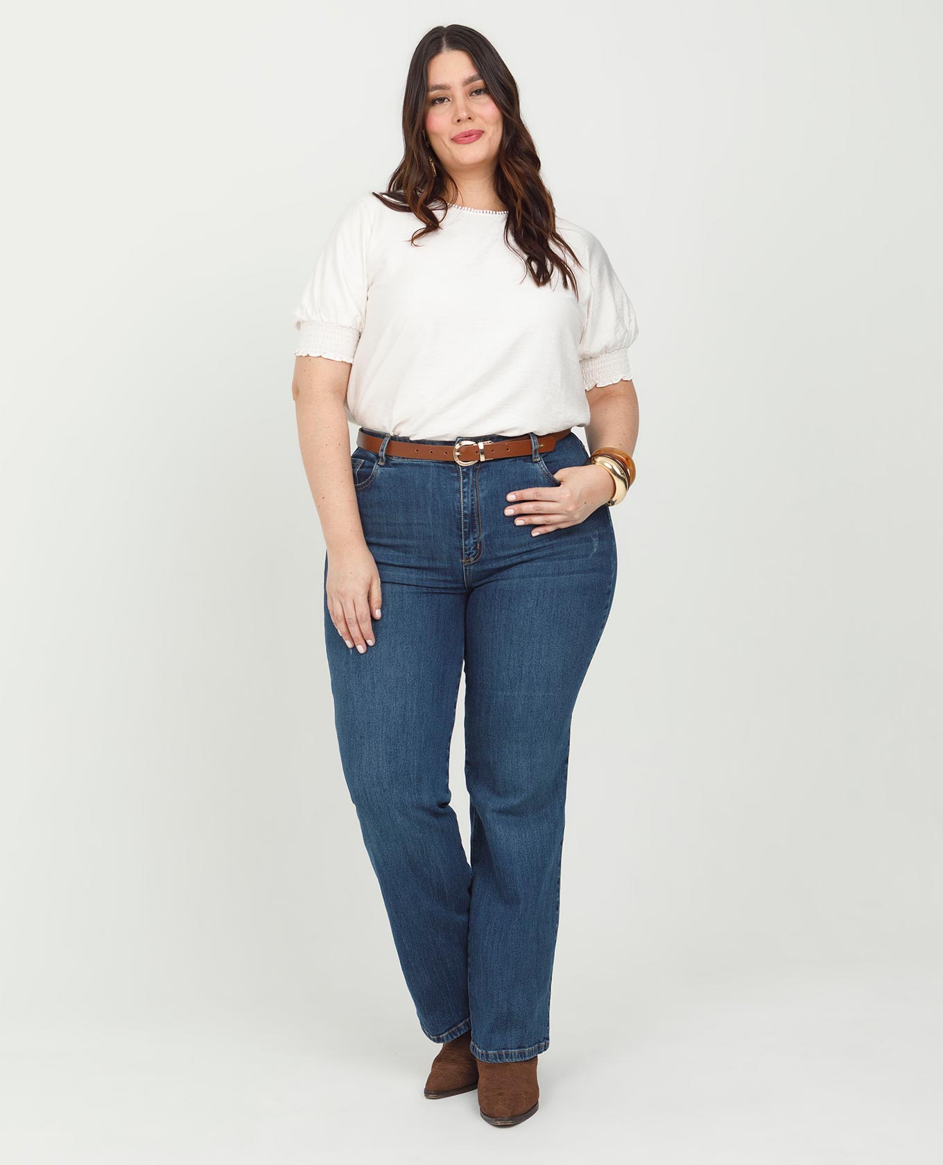 BLUSA MANGA CORTA TALLAS GRANDES ESCOTE CON PUNTILLA PUNOS CON NIDO DE ABEJA Adrissa | Ropa para mujer Blusas