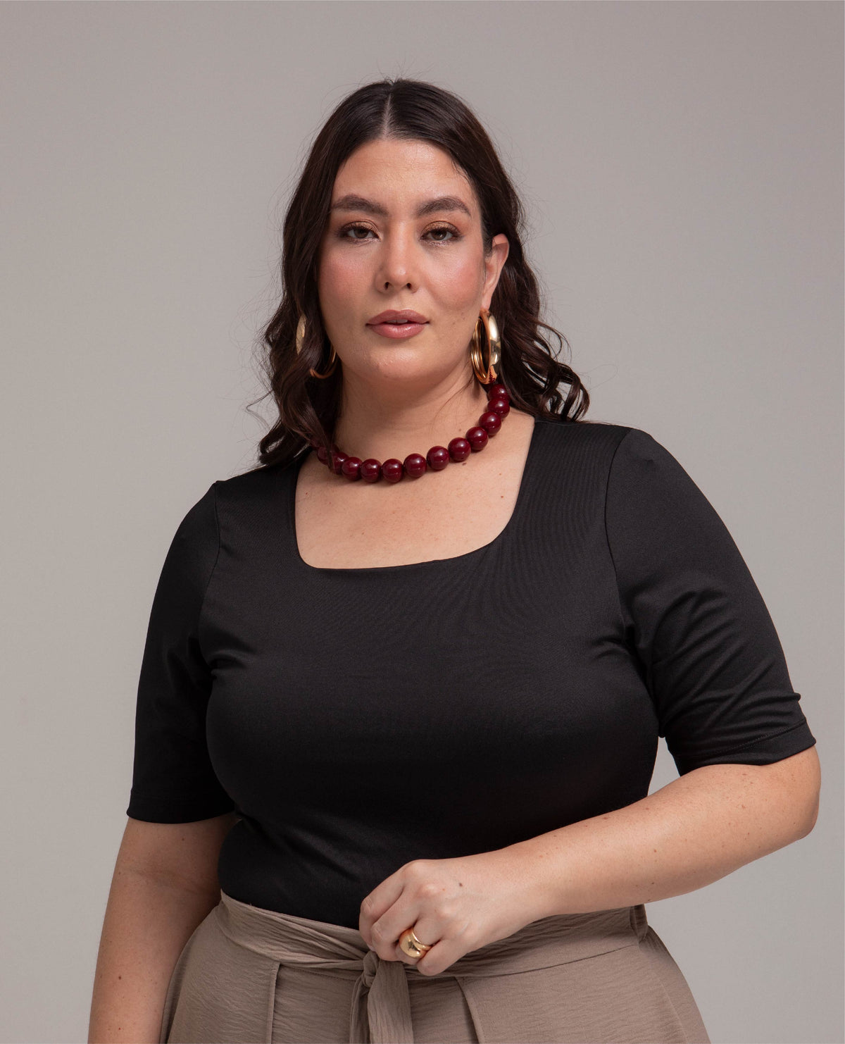 BASICA LIA NEGRO Adrissa | Ropa para mujer Blusas