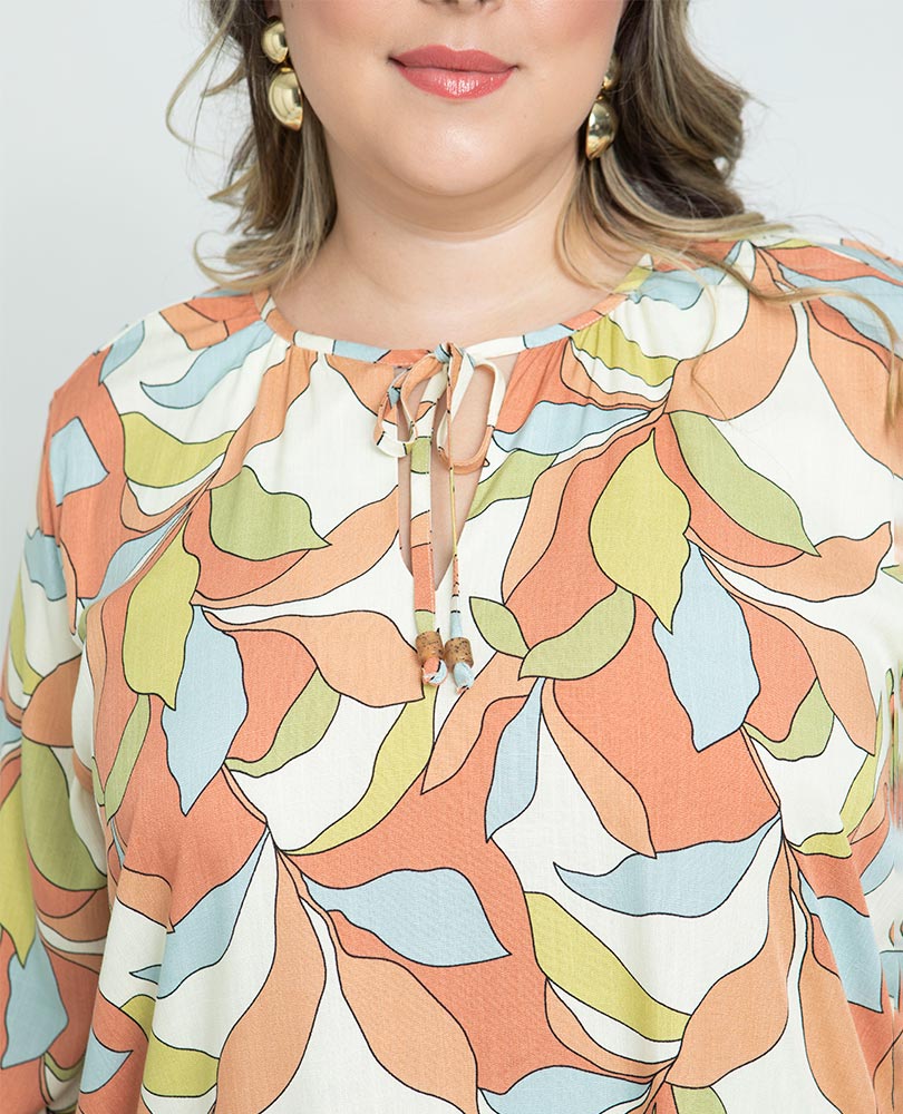 VESTIDO CORTO TALLAS GRANDE ESTAMPADO Adrissa