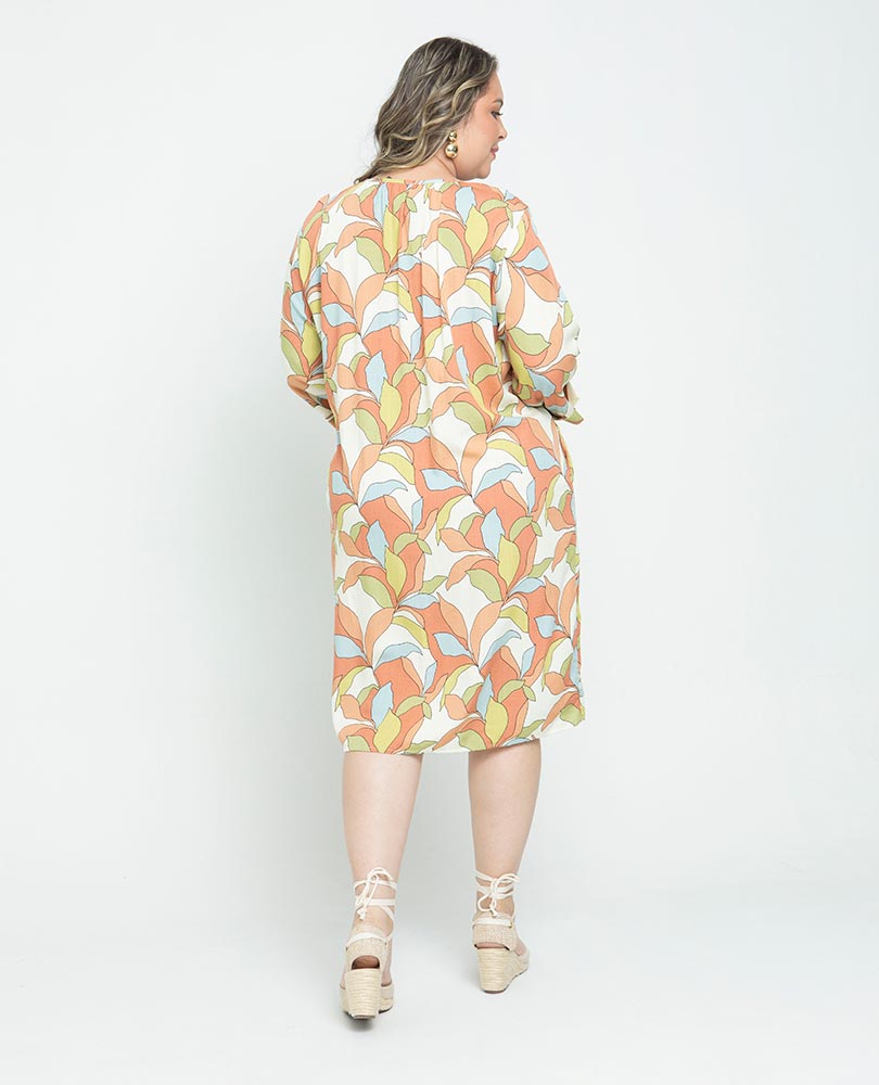 VESTIDO CORTO TALLAS GRANDE ESTAMPADO Adrissa