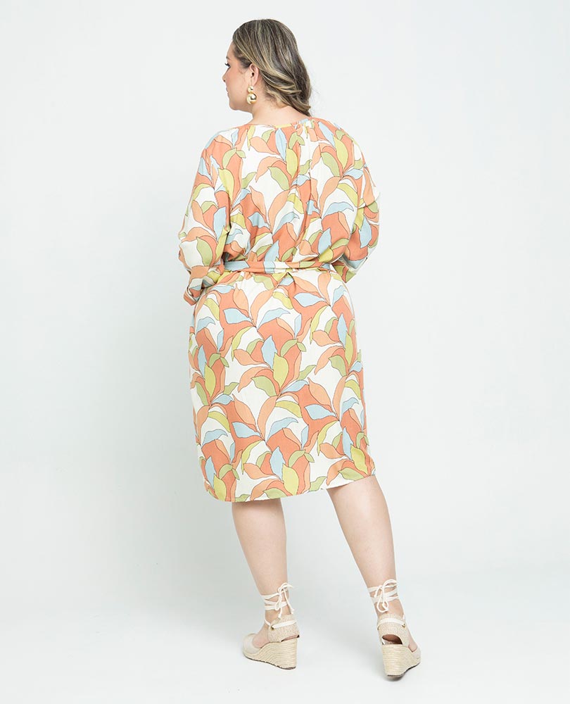 VESTIDO CORTO TALLAS GRANDE ESTAMPADO Adrissa