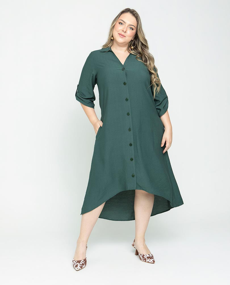 VESTIDO CAMISERO TALLAS GRANDES Adrissa