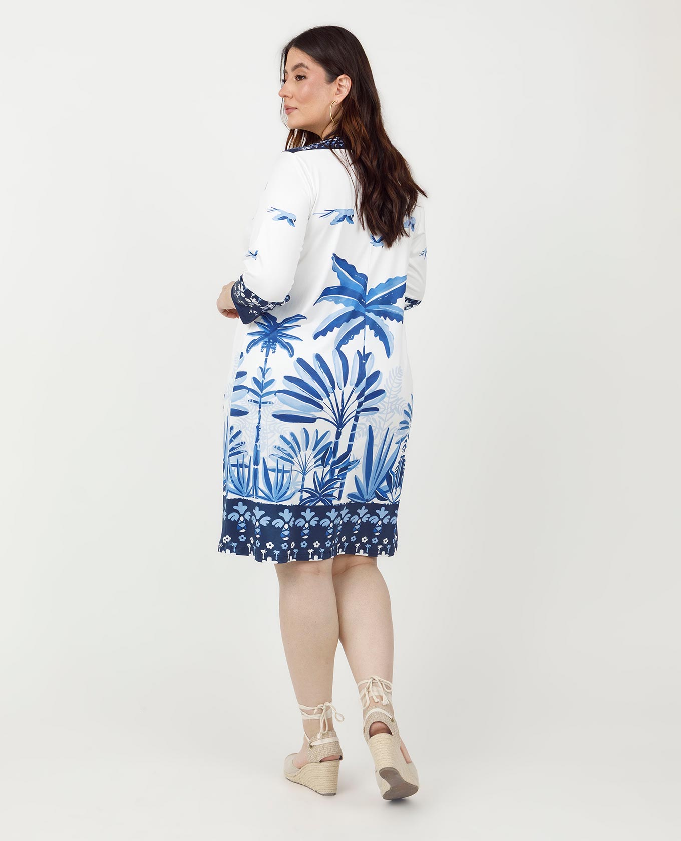 VESTIDO CORTO TALLAS GRANDES ESTAMPADO EXCLUSIVO SILUETA TALEGO TEJIDO DE PUNTO Adrissa