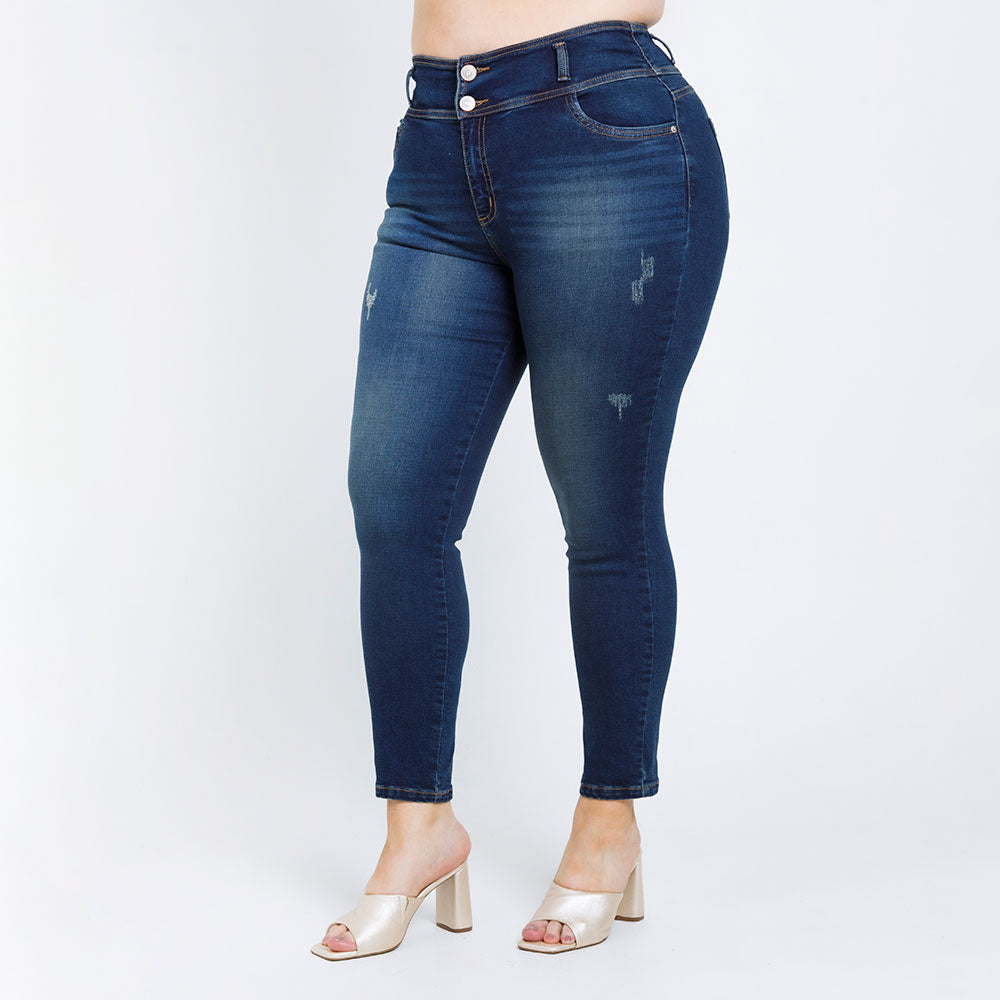 JEAN TALLAS GRANDES SKINNY TONO MEDIO Adrissa