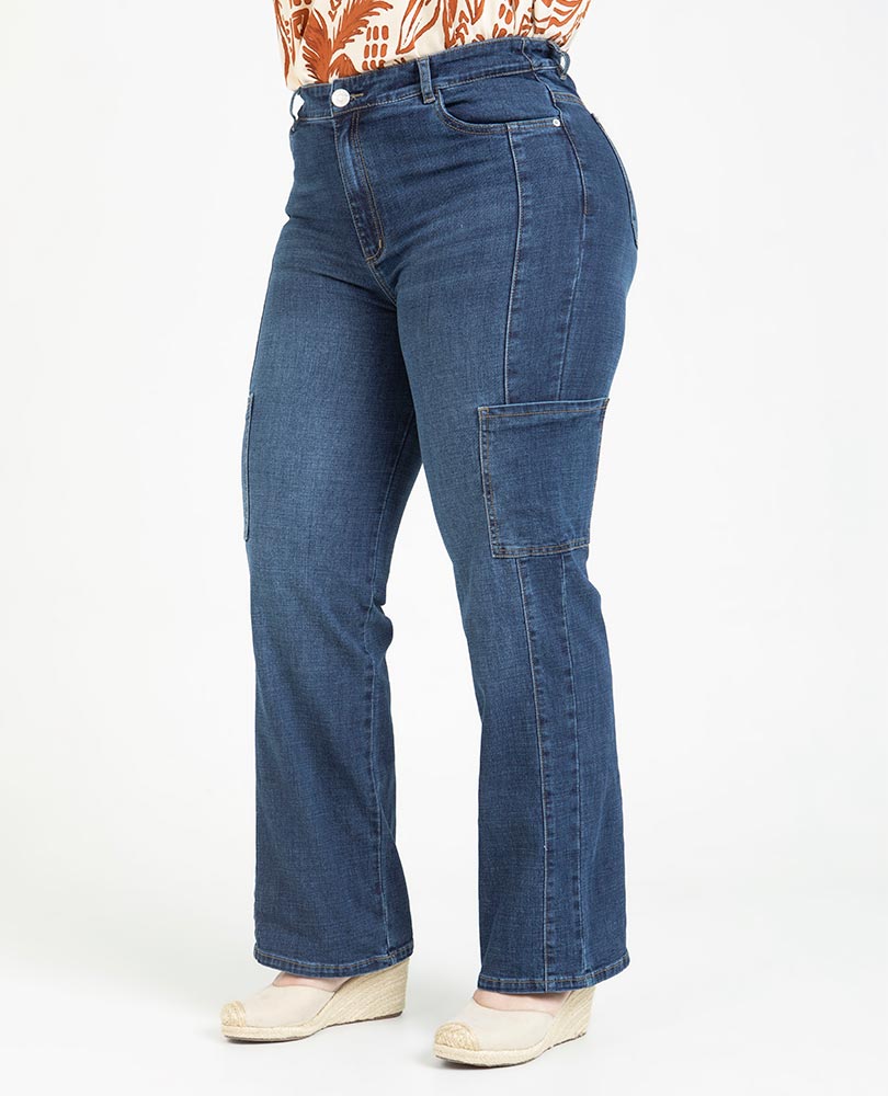 JEAN CARGO TALLAS GRANDES TONO OSCURO Adrissa