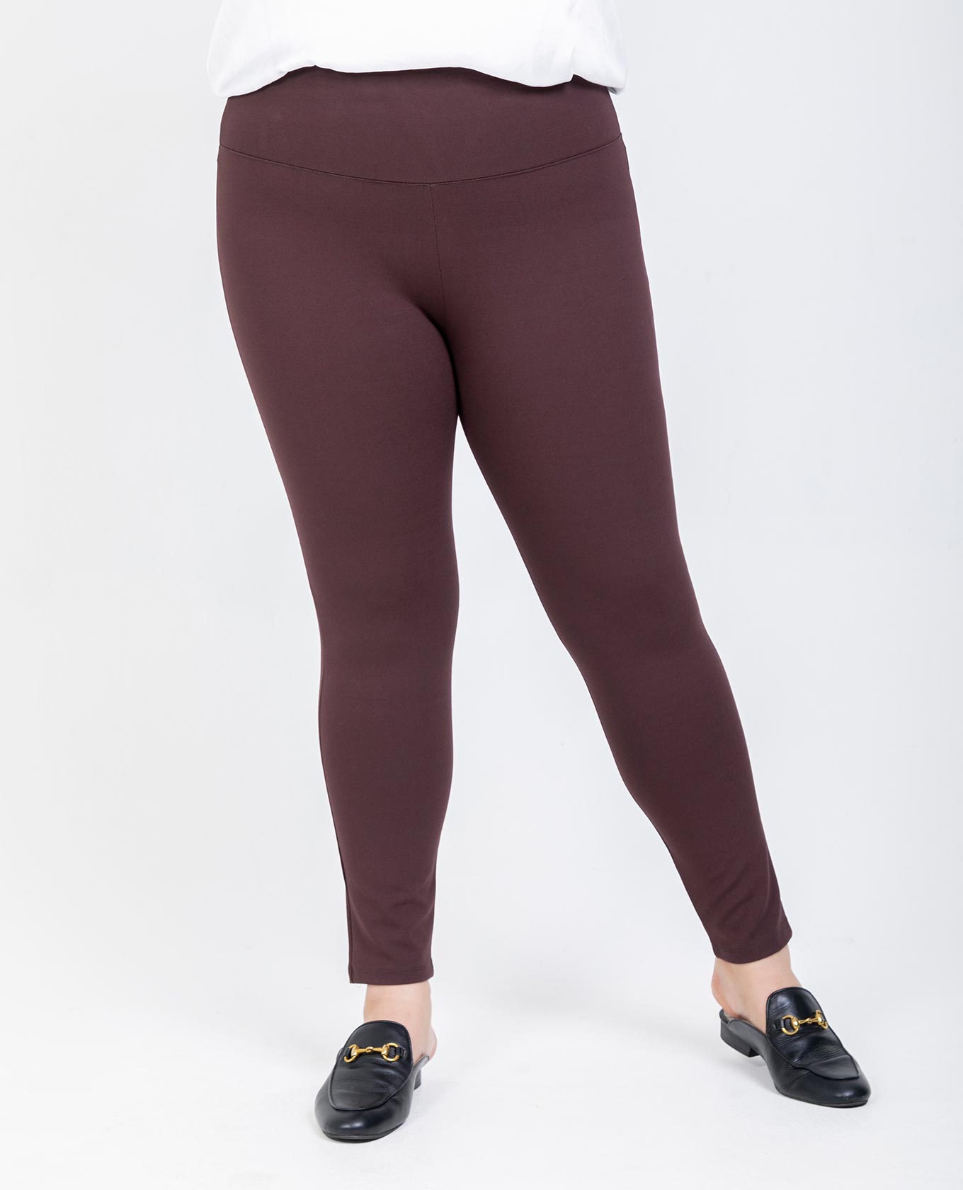 LEGGINS TALLAS GRANDES PRETINA ANCHA CAFE OSCURO Adrissa