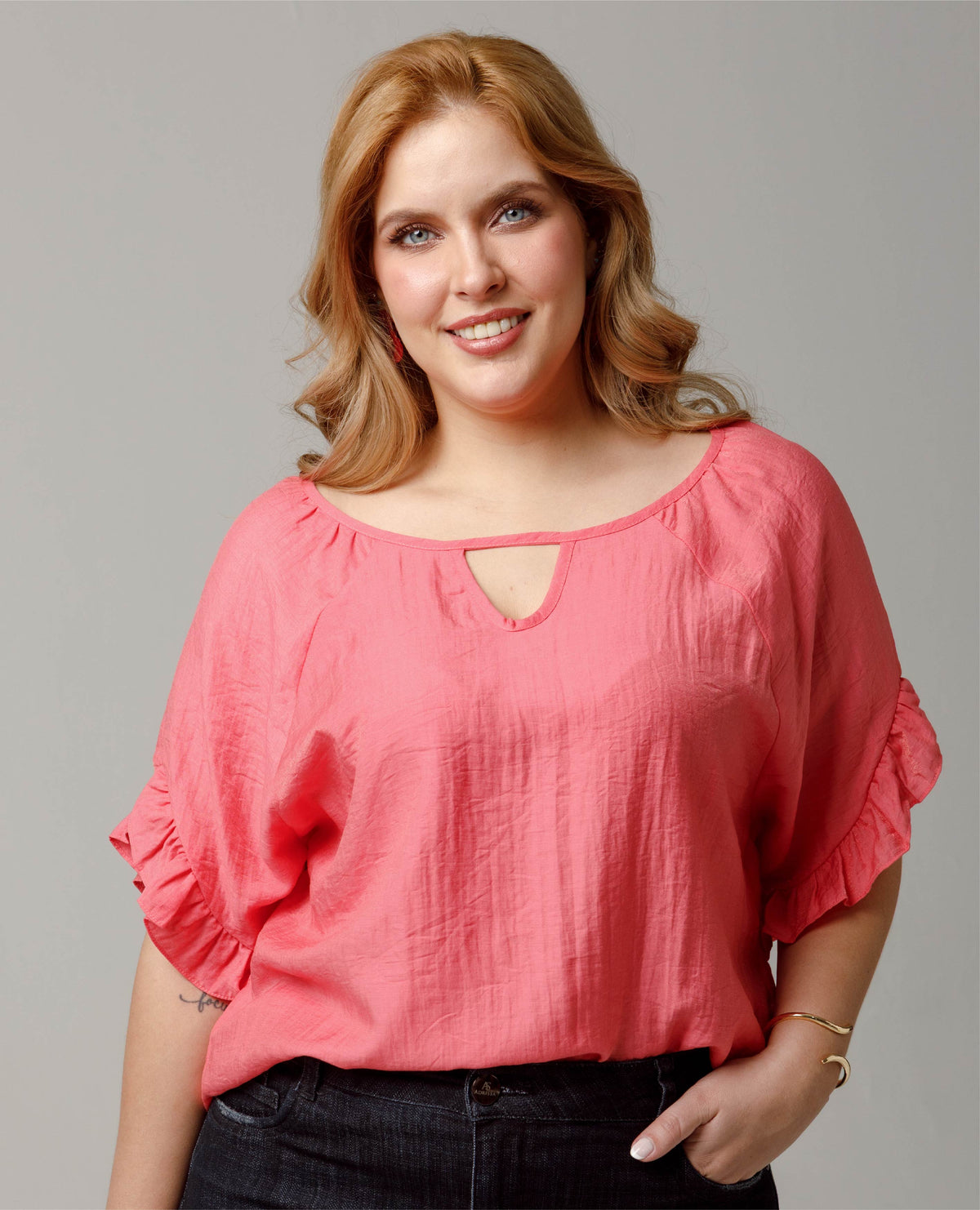 BLUSA MANGA RANGLAN TALLAS GRANDES CON BOLERO ASIMETRICO CON ESCOTE SEMI BANDEJA Adrissa | Ropa para mujer Blusas