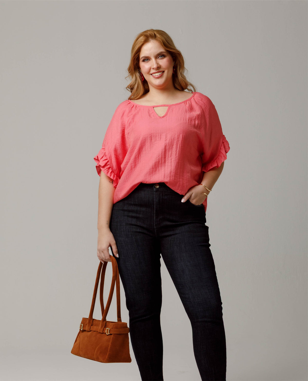 BLUSA MANGA RANGLAN TALLAS GRANDES CON BOLERO ASIMETRICO CON ESCOTE SEMI BANDEJA Adrissa | Ropa para mujer Blusas