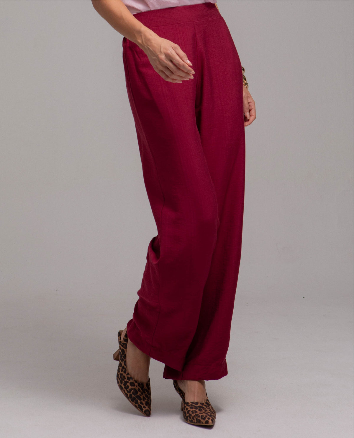 PANTALON WIDE LEG PARA MUJER ELASTICO EN CINTURA Y RUEDO ANCHO