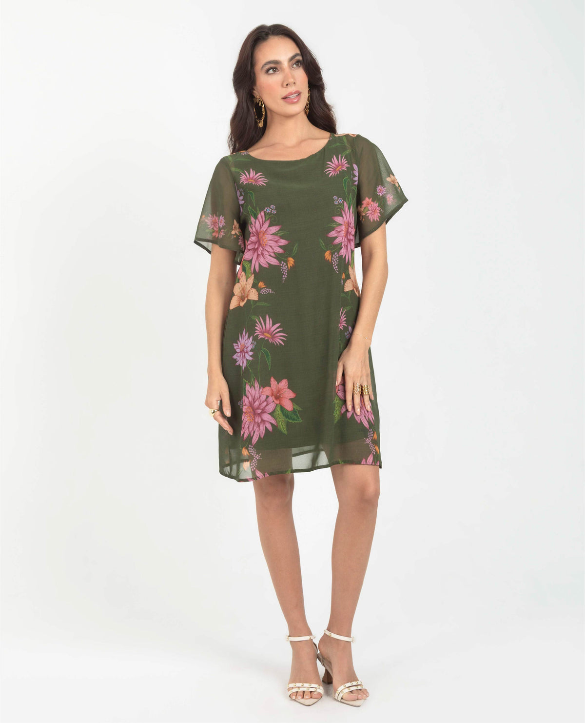 VESTIDO ESTAMPADO EXCLUSIVO PARA MUJER SILUETA TALEGO EN TRANSPARENCIA