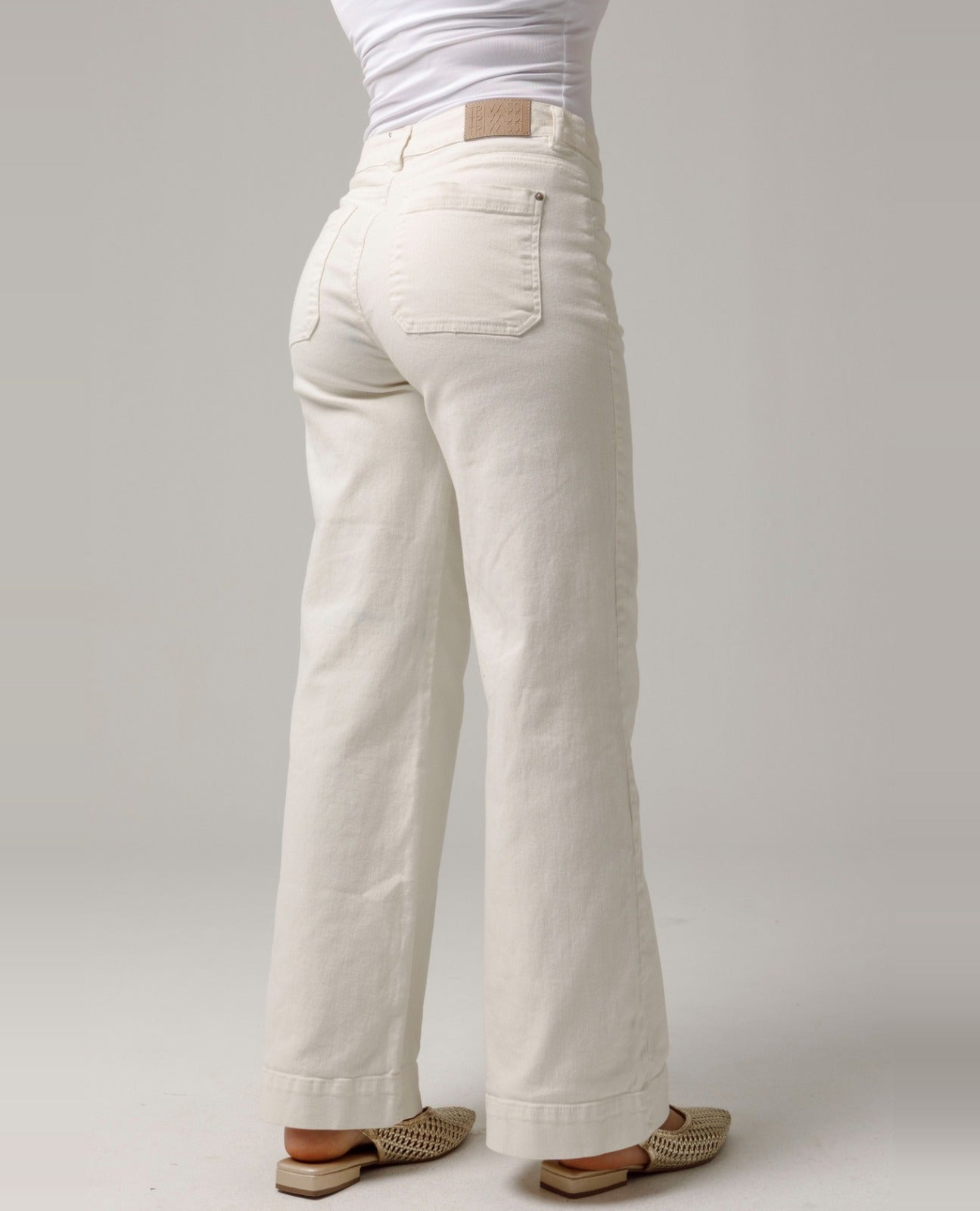 PANTALON PALAZZO PARA MUJER CON BOLSILLOS PARCHE EN DELANTERO Adrissa | Ropa para mujer Pantalones