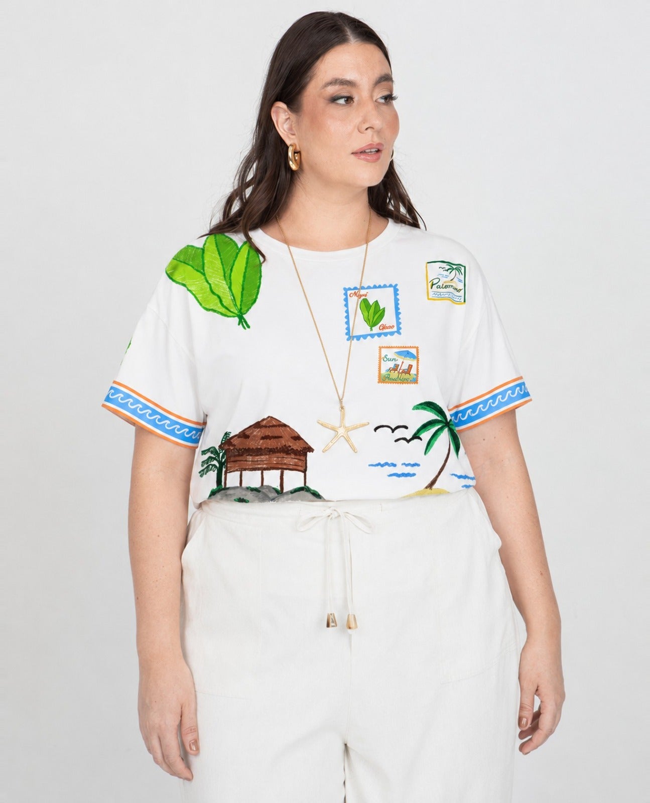 CAMISETA ESTAMPADO EXCLUSIVO PARA MUJER EN TELA CON TACTO SUAVE Adrissa | Ropa para mujer Camisetas