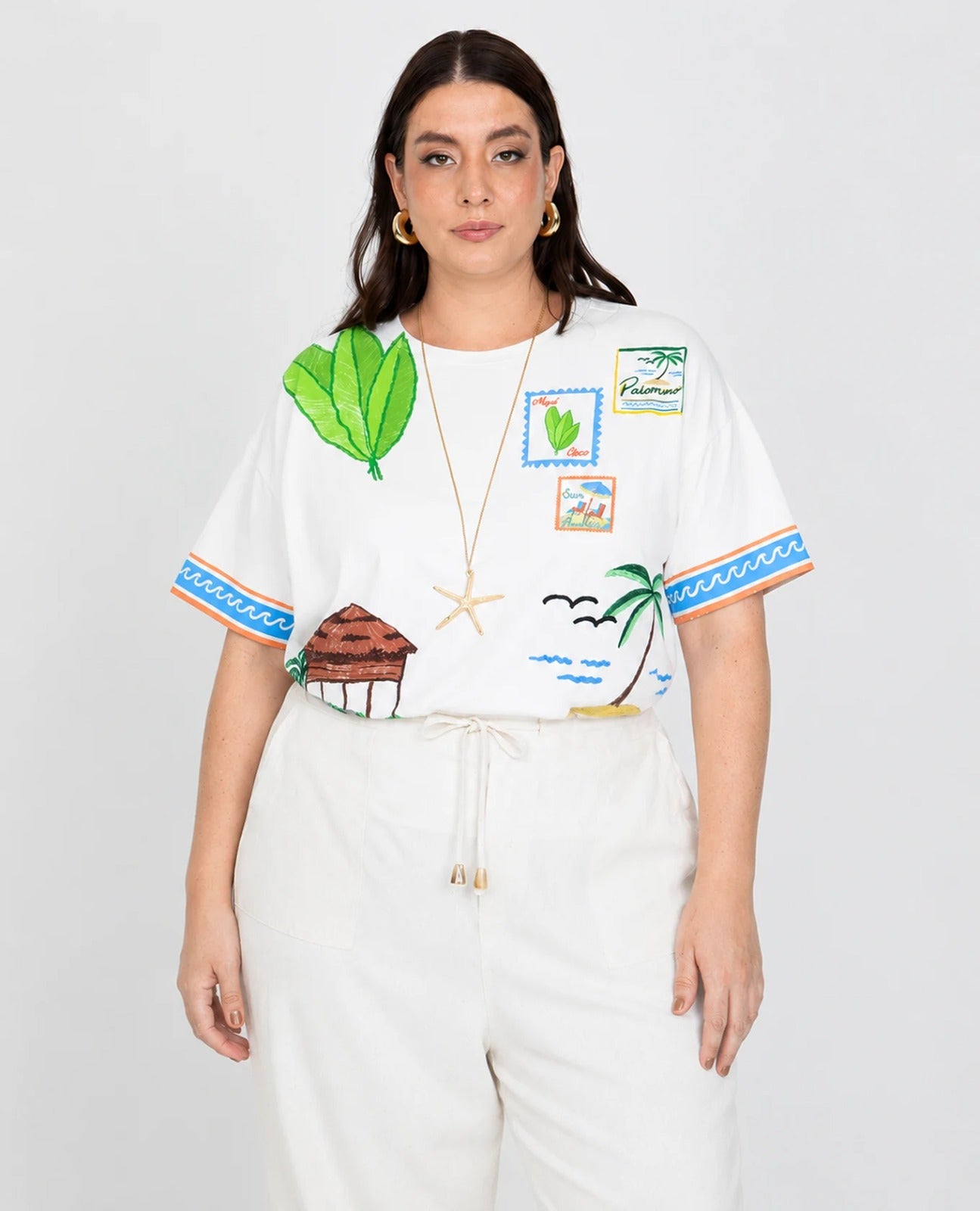 CAMISETA ESTAMPADO EXCLUSIVO PARA MUJER EN TELA CON TACTO SUAVE Adrissa | Ropa para mujer Camisetas