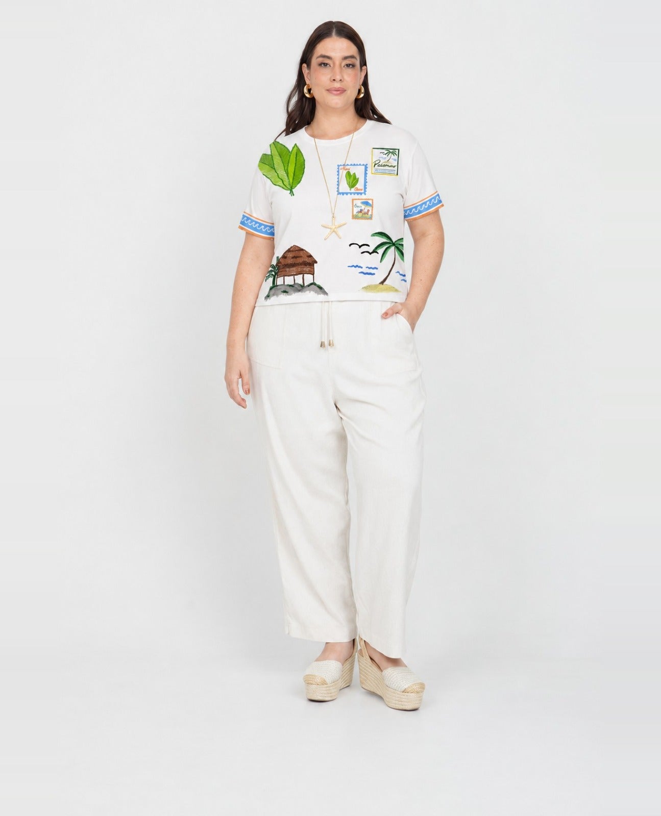 CAMISETA ESTAMPADO EXCLUSIVO PARA MUJER EN TELA CON TACTO SUAVE Adrissa | Ropa para mujer Camisetas