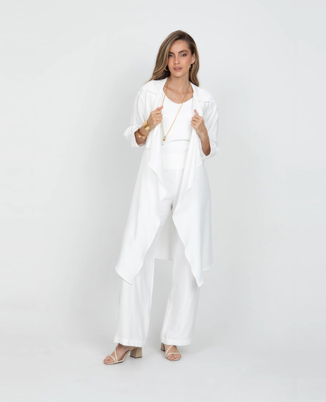 PANTALON RECTO PARA MUJER CON VENA Y CINTURA TRASERA CON ELASTICO Adrissa | Ropa para mujer Pantalones