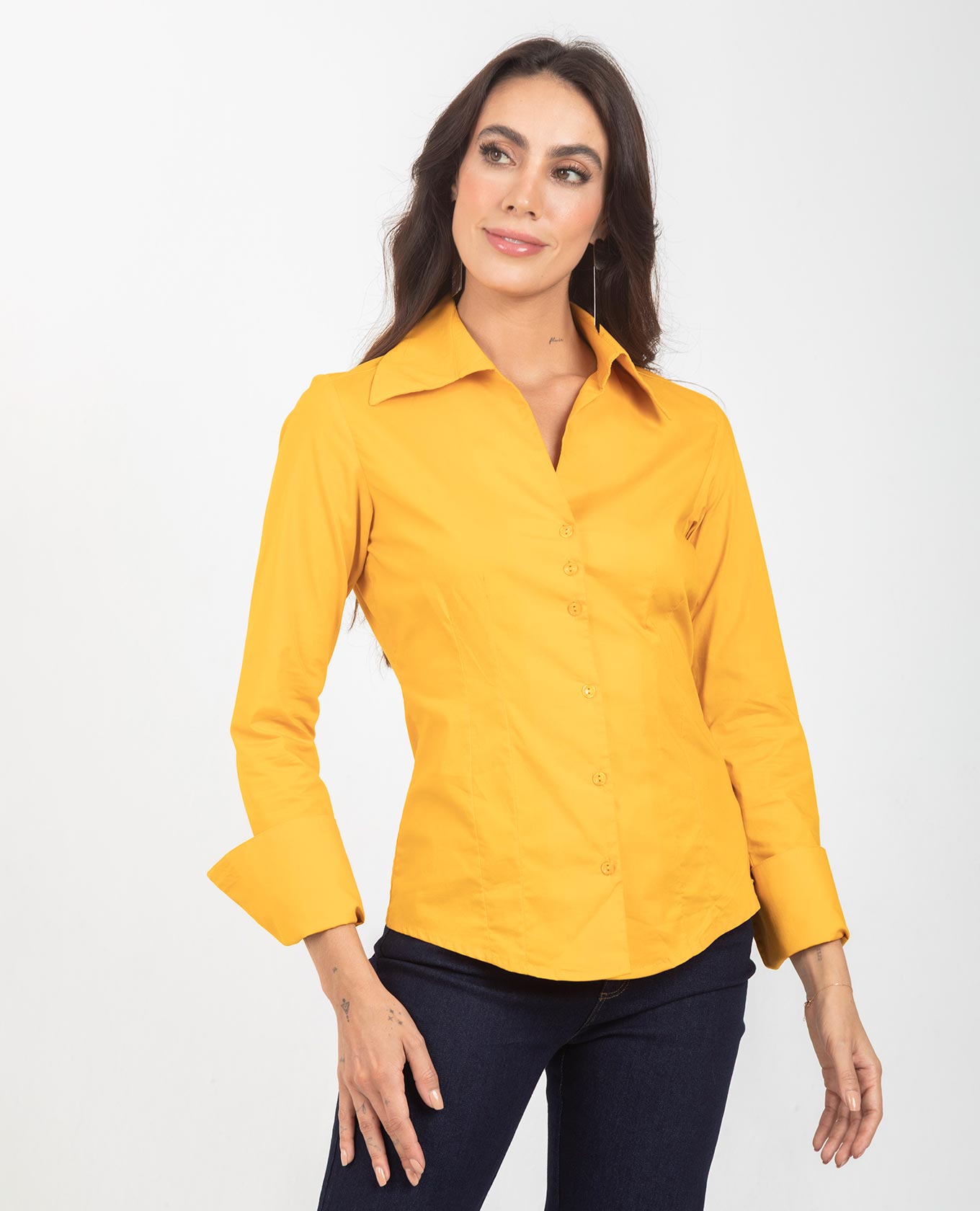 BLUSA ADRISSA BÁSICA ANA PARA MUJER MOSTAZA Adrissa