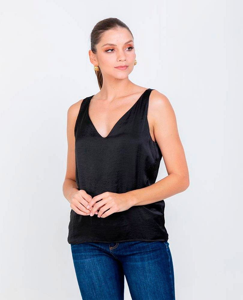 BLUSA ADRISSA BÁSICA ELENA PARA MUJER NEGRO Adrissa