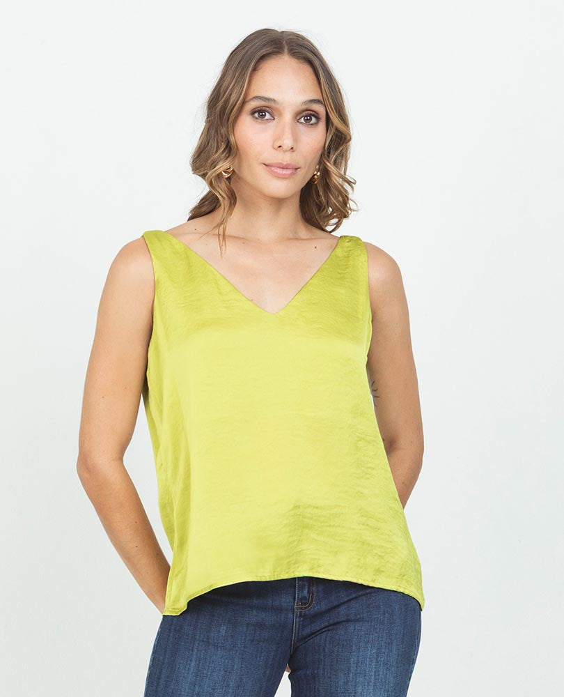 BLUSA ADRISSA BÁSICA ELENA PARA MUJER VERDE PISTACHO Adrissa